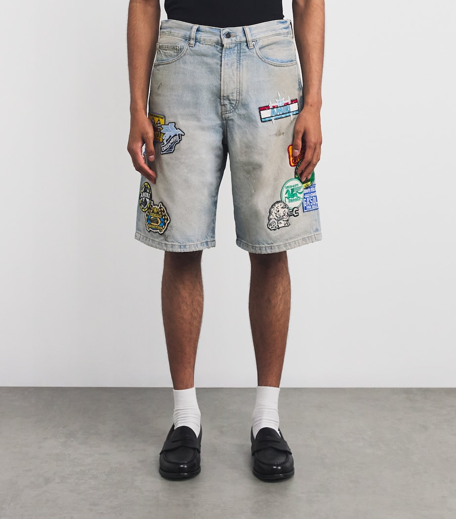 Station Patch Denim Shorts ANTIQUE INDIGO Image 3
