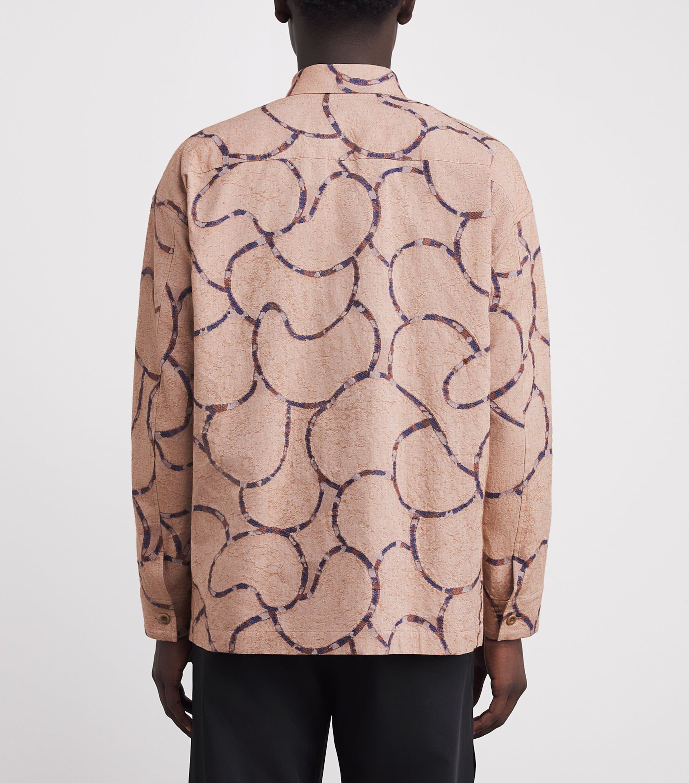 Vase Jacquard Shirt 41-BEIGE Image 4