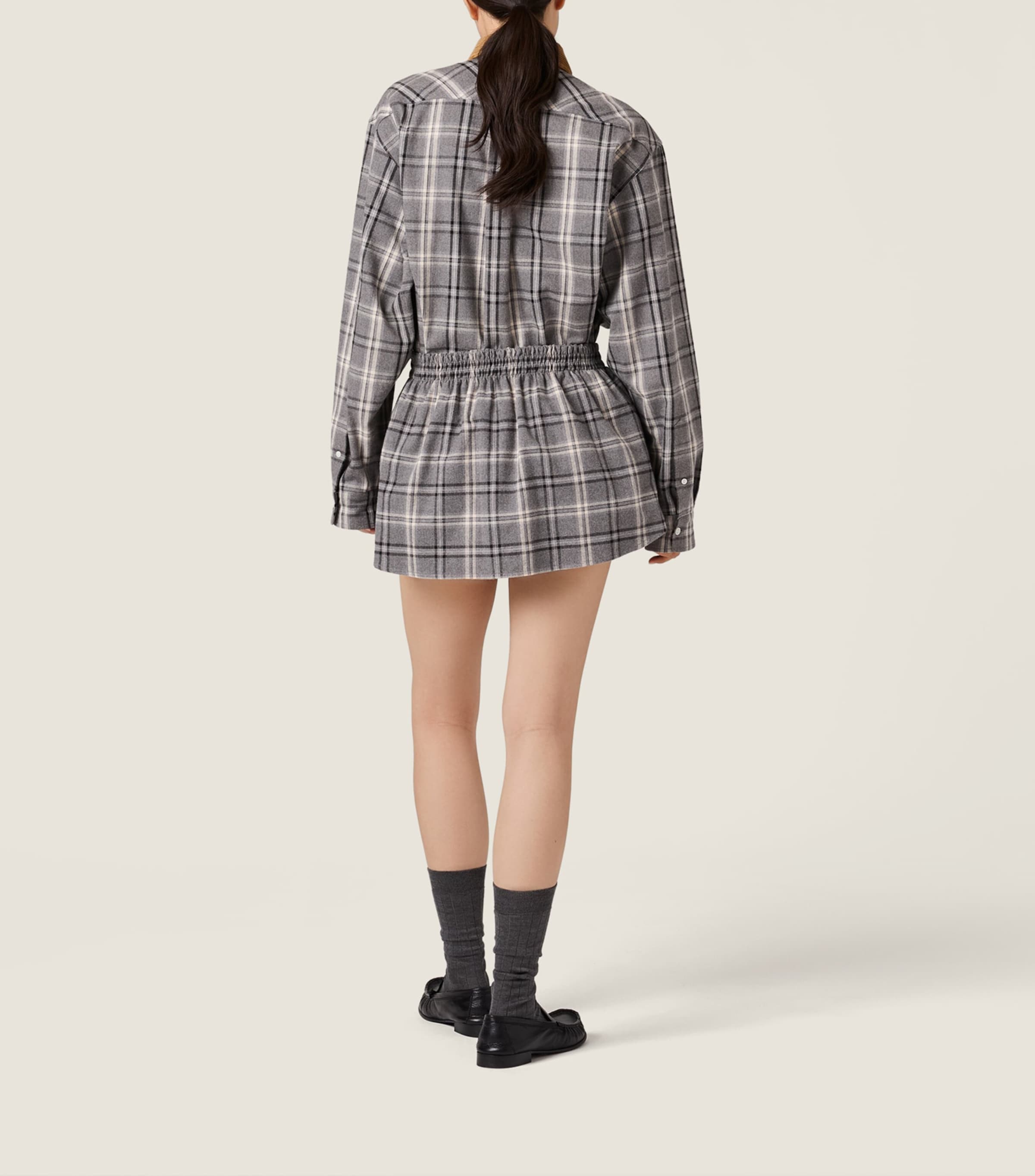 Miu Miu Womens Cotton Flannel Shirt Image 3