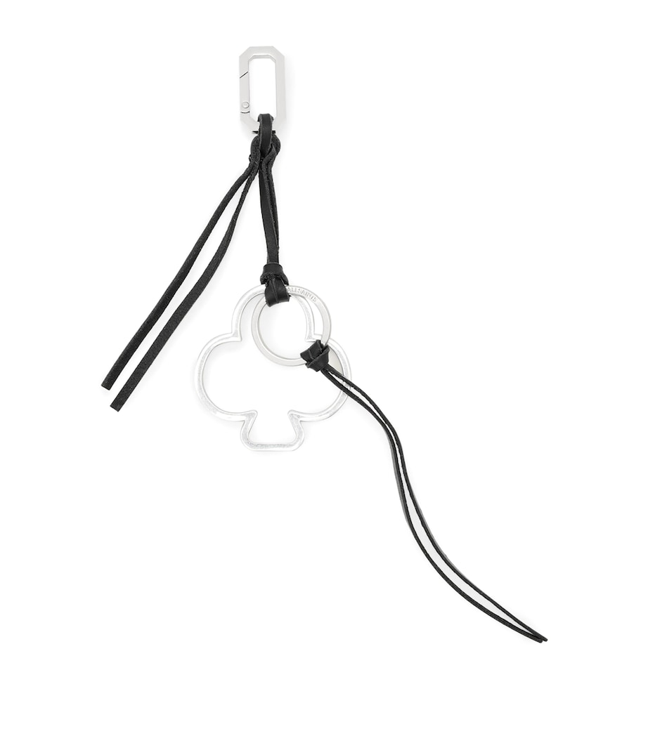AllSaints Metal Club Keyring Black/silver Image 1