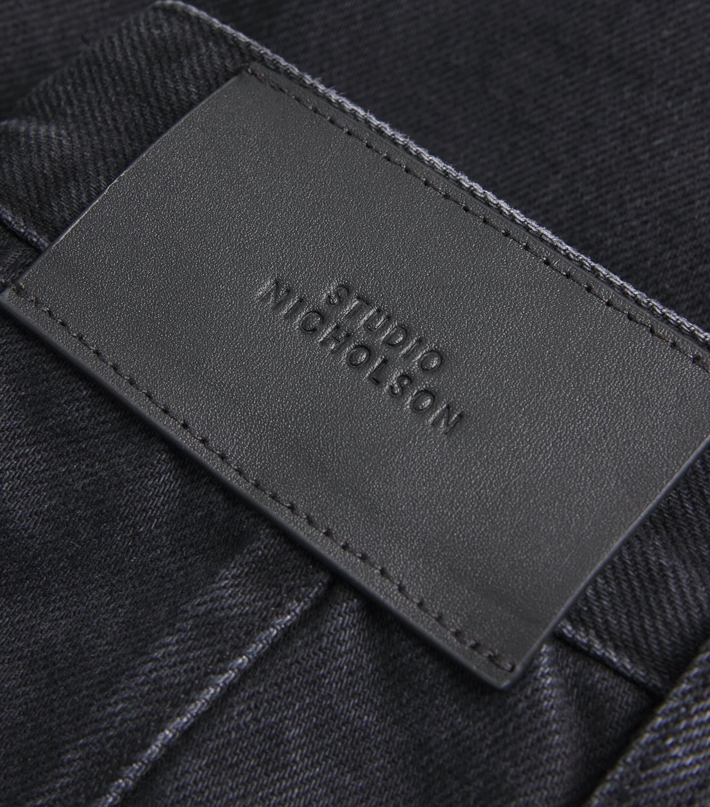 Denim Puch Wide-Leg Trousers WASHED BLACK Image 5