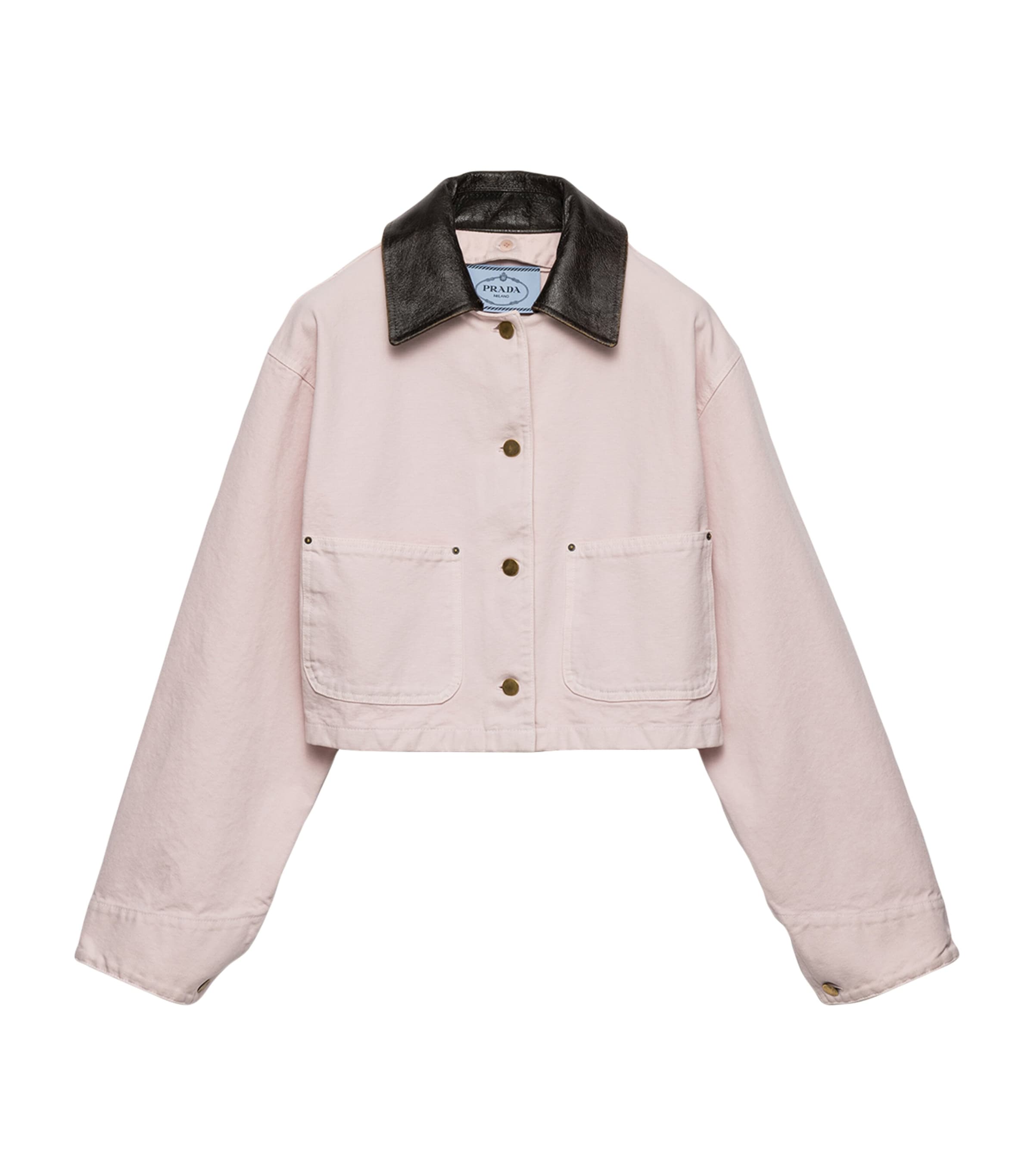 Prada Womens Cotton Canvas Cropped Jacket Image 1