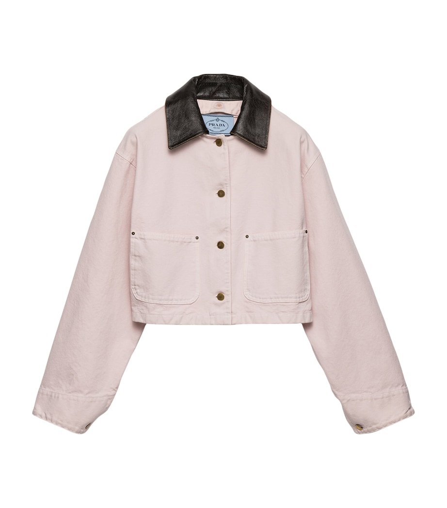 Prada Womens Cotton Canvas Cropped Jacket Image 1