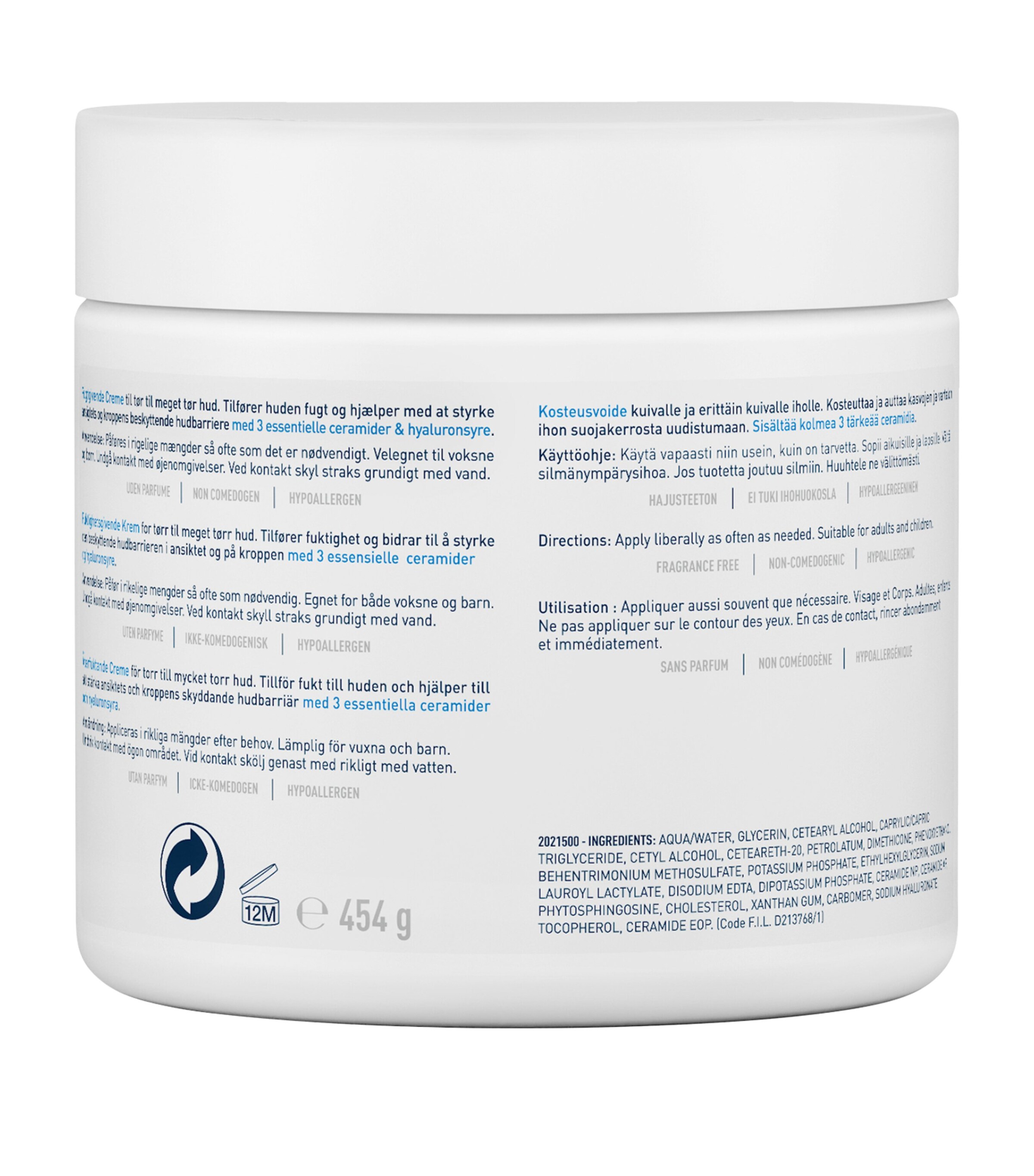 CERAVE Moisturising Cream Jar (454g) Image 2