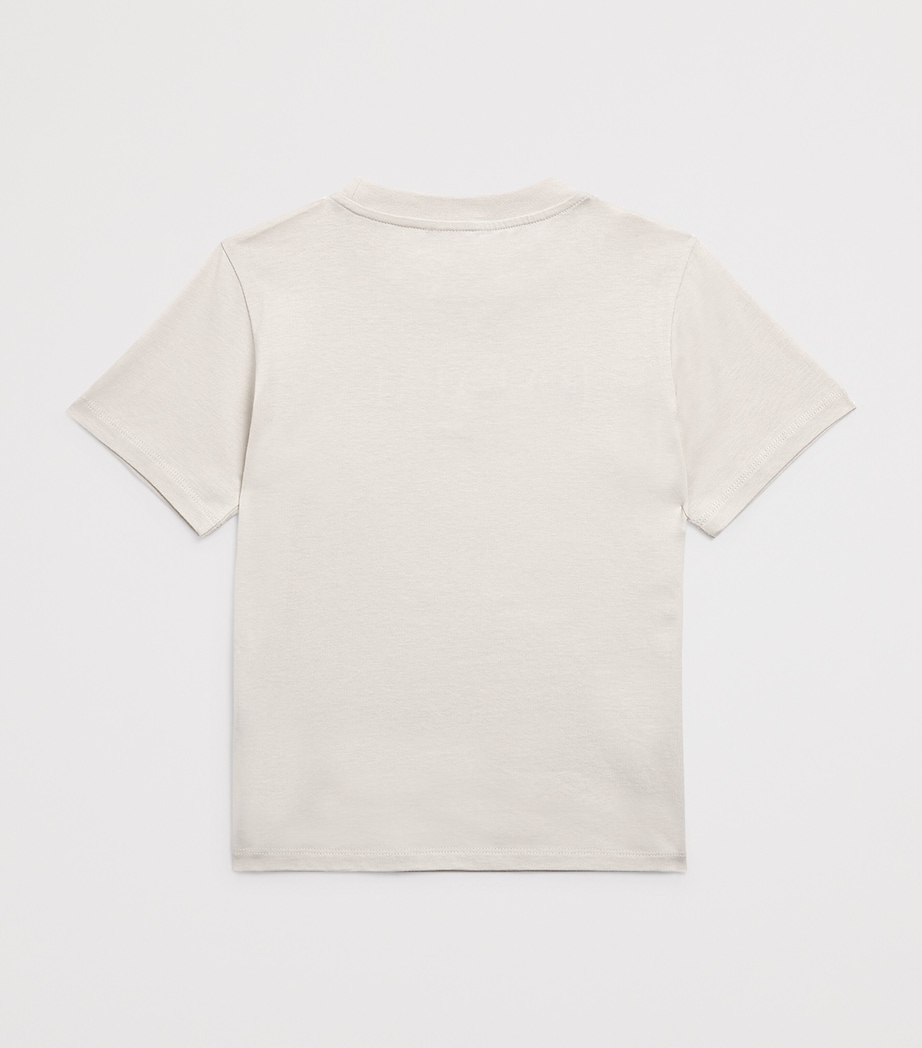 Cotton Embroidered Logo T-Shirt (4-14 Years) 107BGBEIGE/BEIGE Image 2