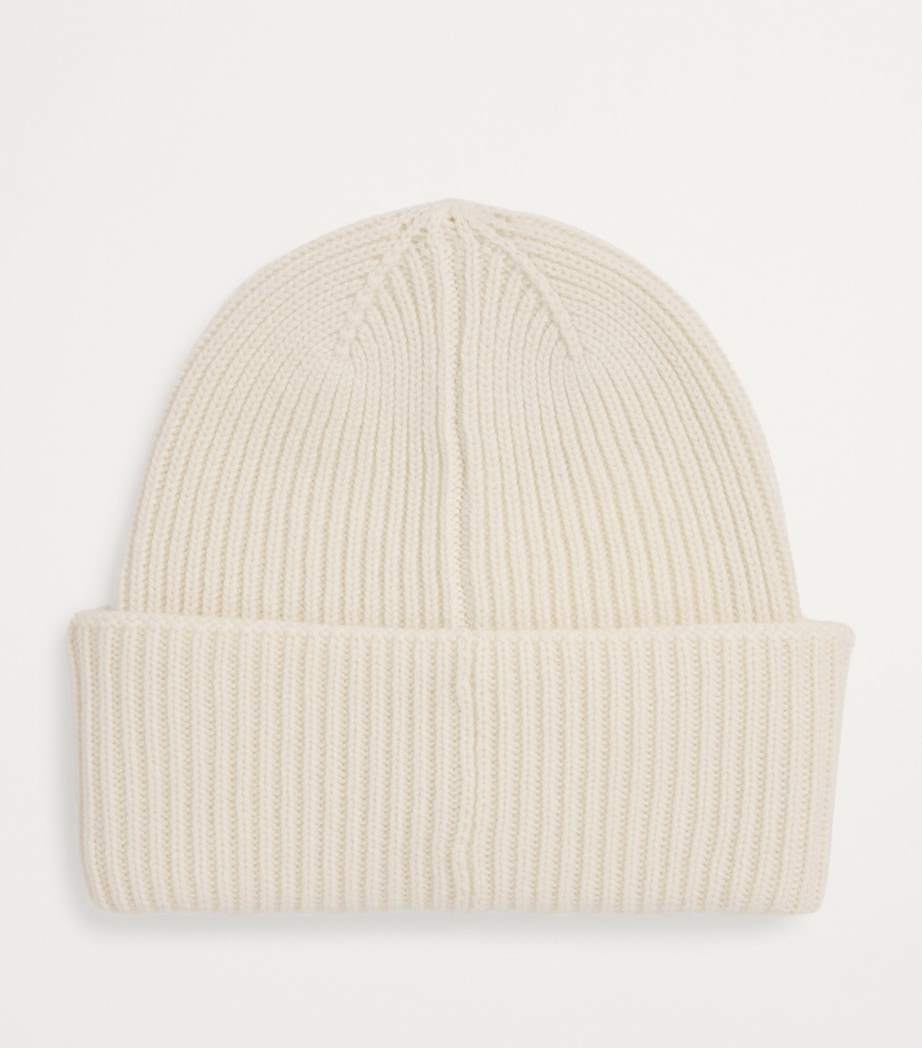 Cashmere Embroidered Beanie WHITE Image 2