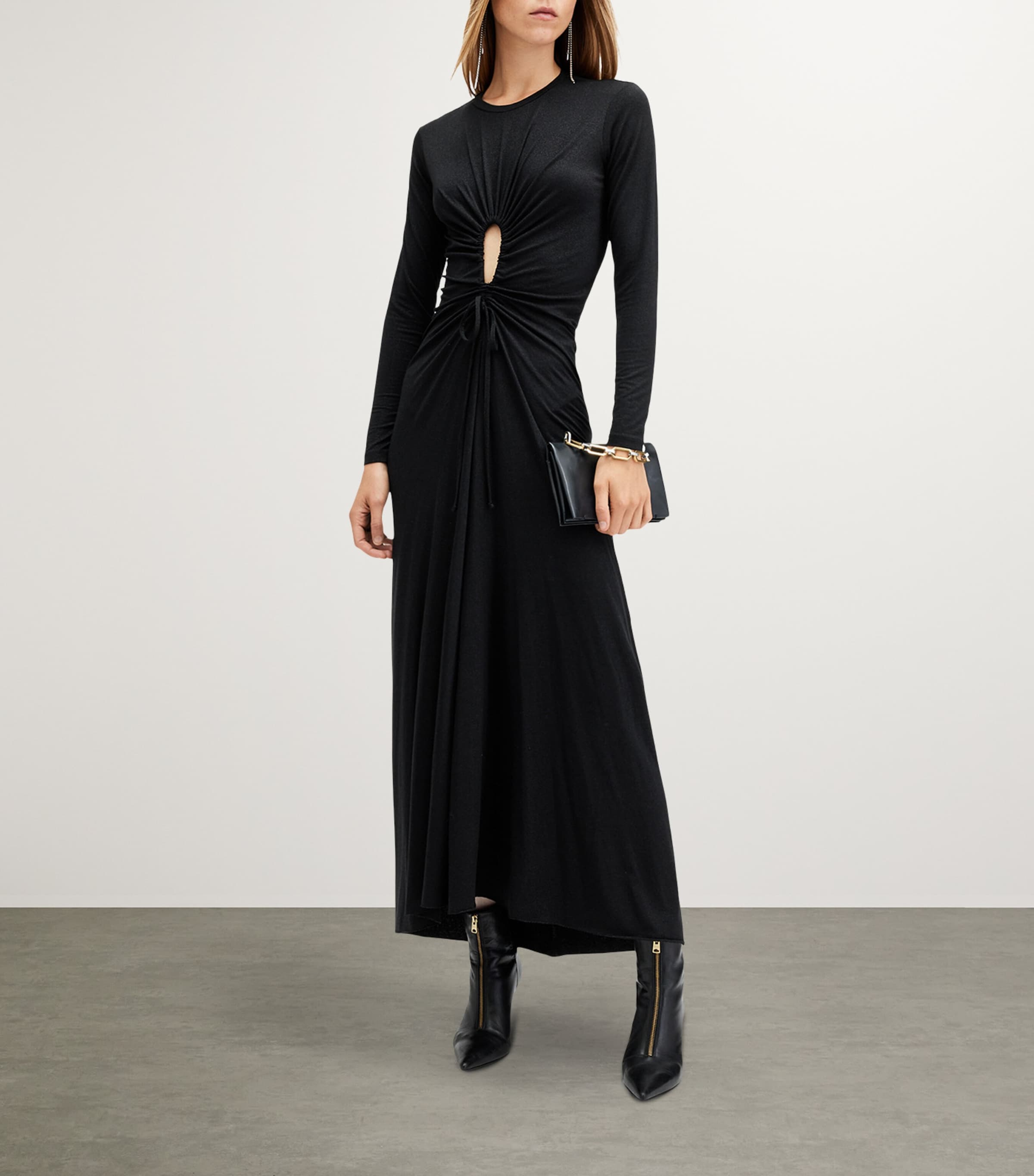 chinese dress ladies AllSaints Women's Umi Dress Black Size XS at Amazon Women's Clothing store main image 1