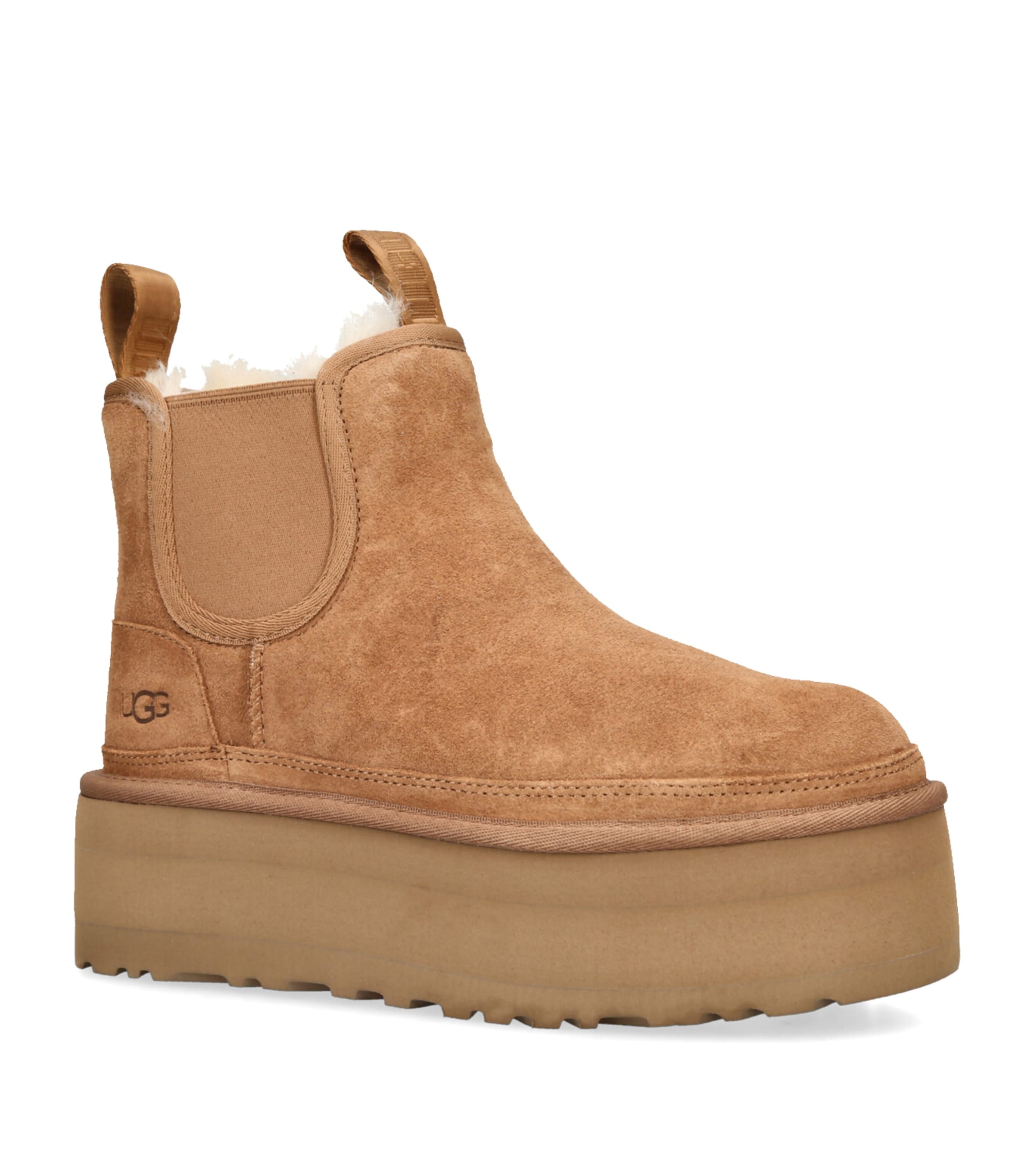 UGG Suede Neumel Chelsea Boots Tan Image 3