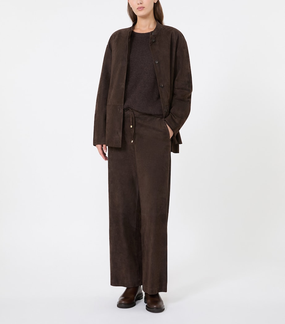 Max Mara Womens Cashmere Round-Neck Sweater Brown Image 2