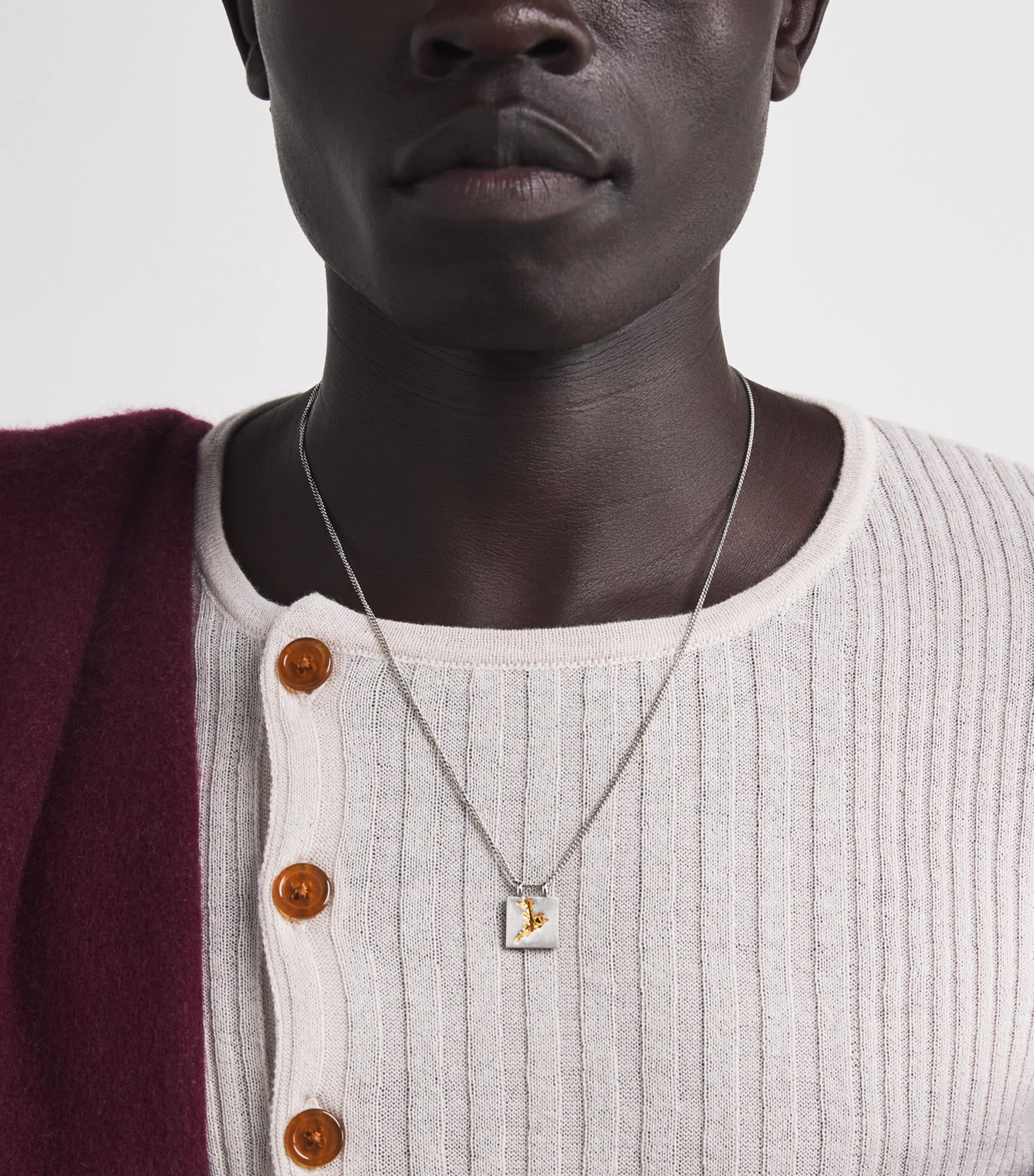 Sterling Silver and Tourmaline Mined Necklace S925 / 18KGOLD Image 2