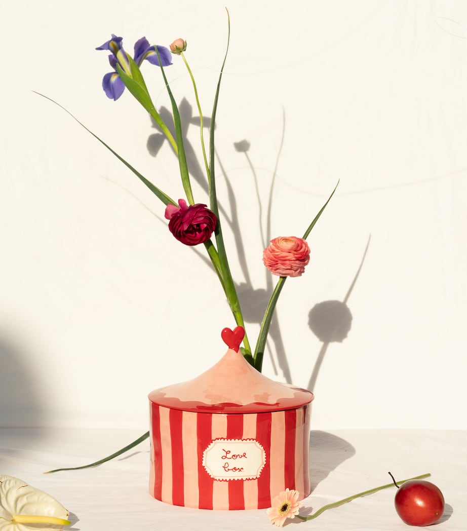 Love Box Storage Jar (25cm) RED AND PINK Image 4