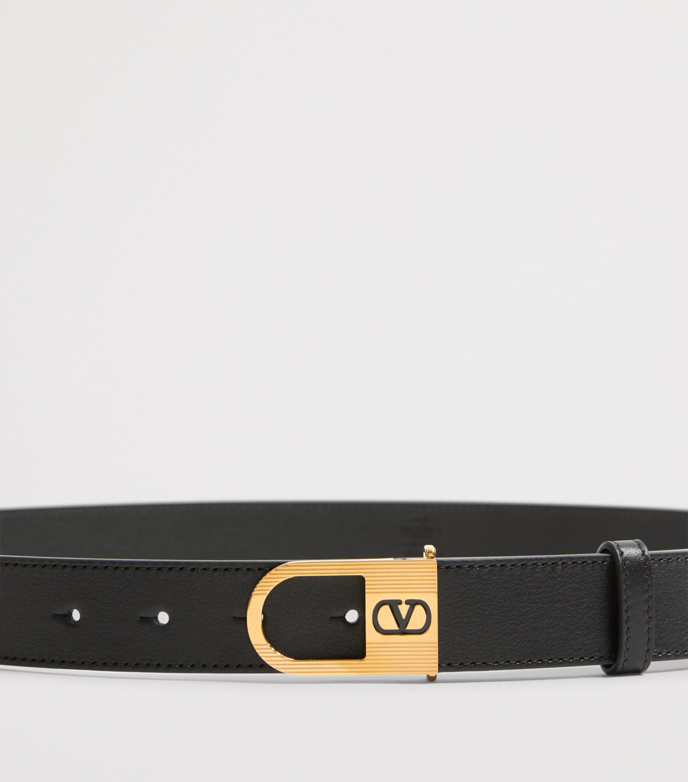 Leather VLogo Signature Belt 0NO Image 4