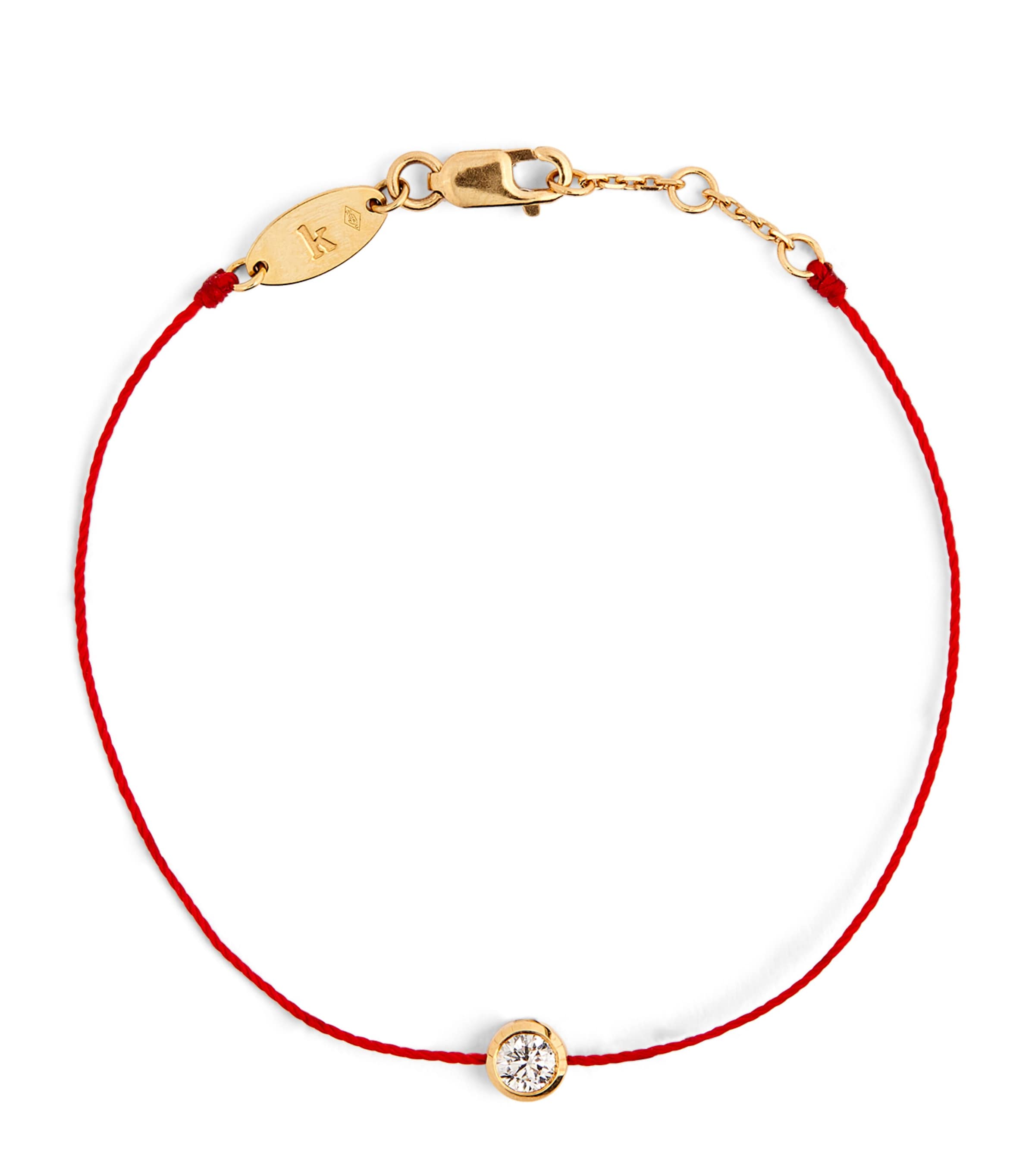 Redline Yellow Gold And Diamond So Pure Bracelet In Red