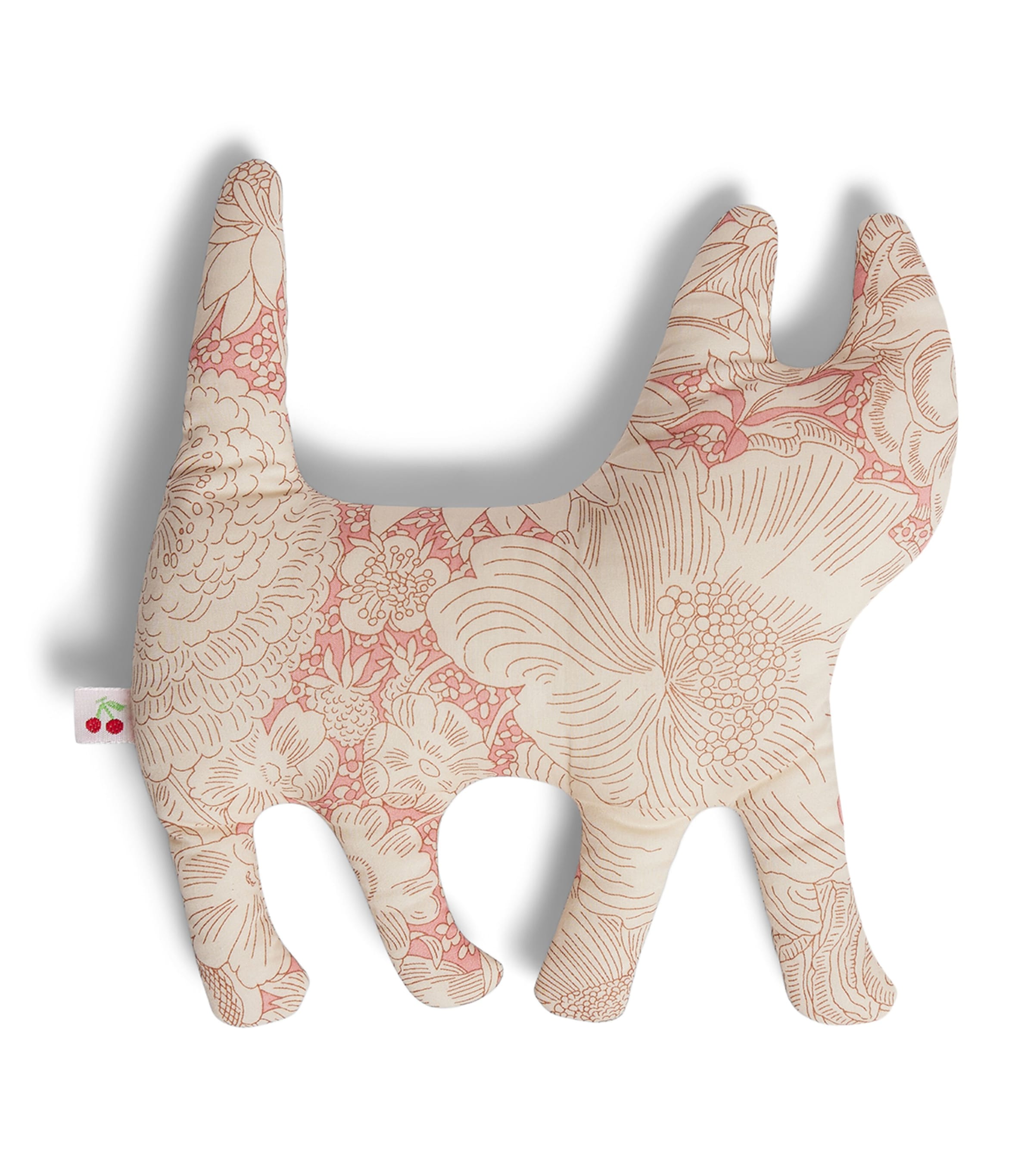 Bonpoint Graphic Print Cat Soft Toy Fl Rose Moyen Image 2