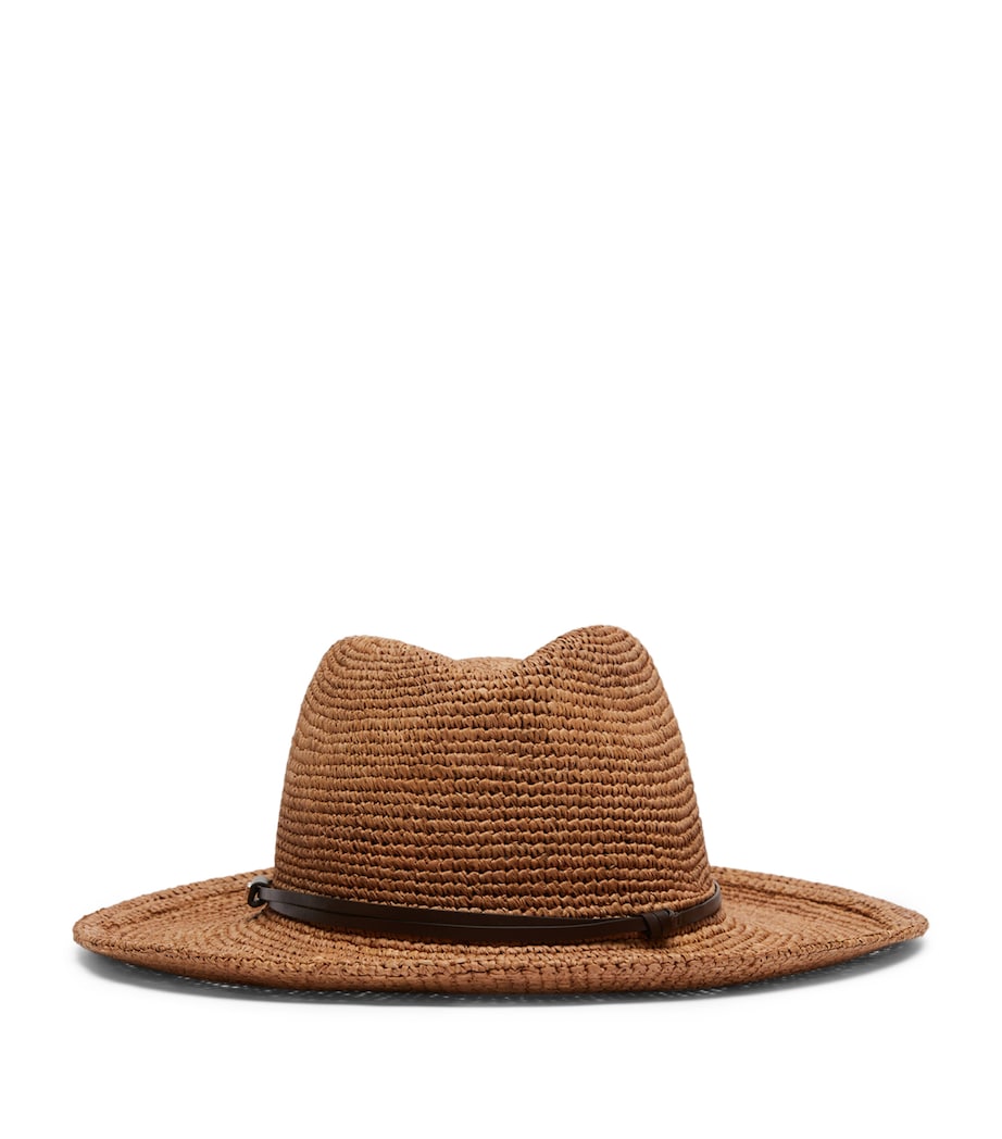 Weekend Max Mara Woven Fedora Hat Tobacco Image 1