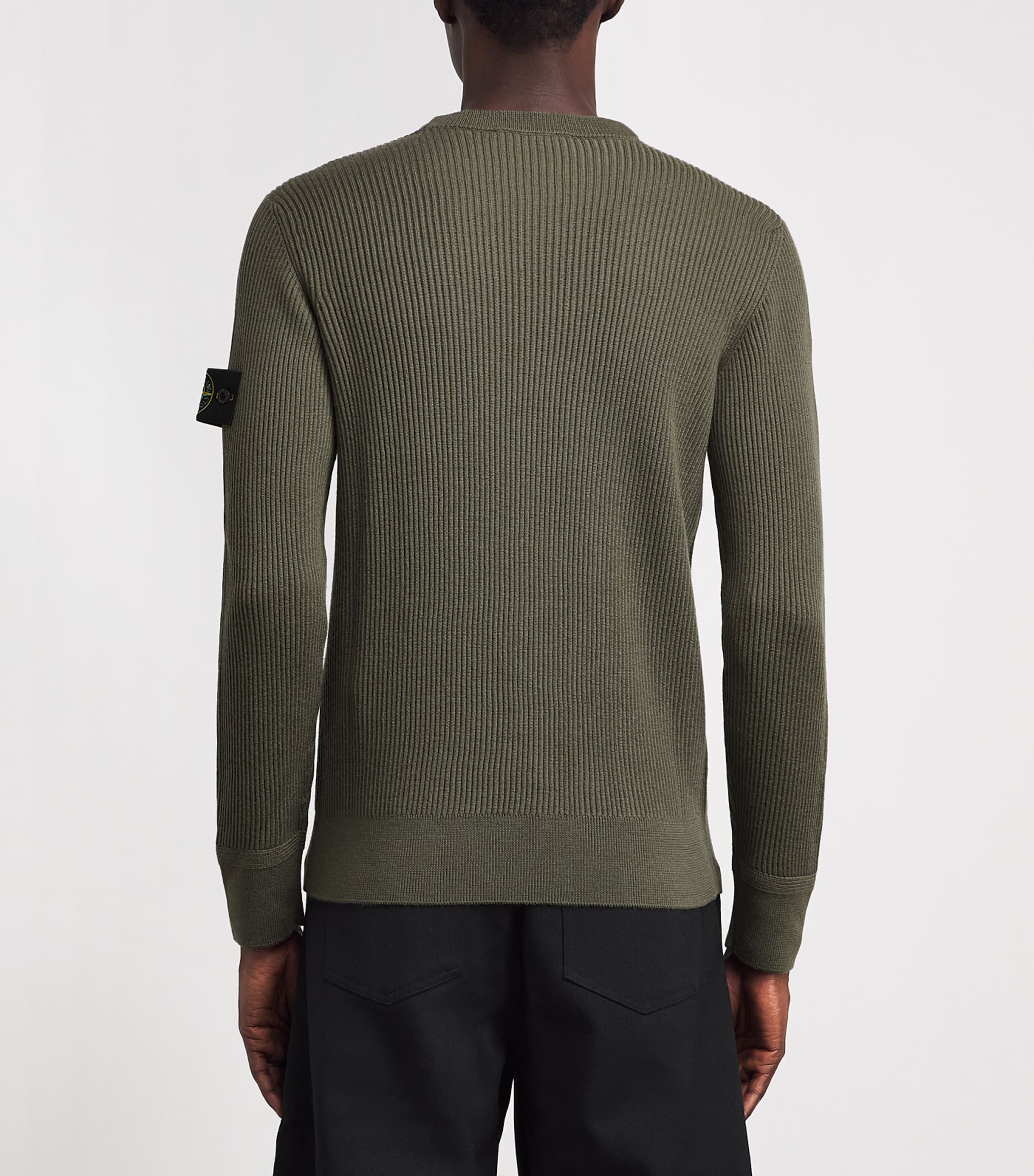 Stone Island Mens Virgin Wool Compass Sweater Image 5
