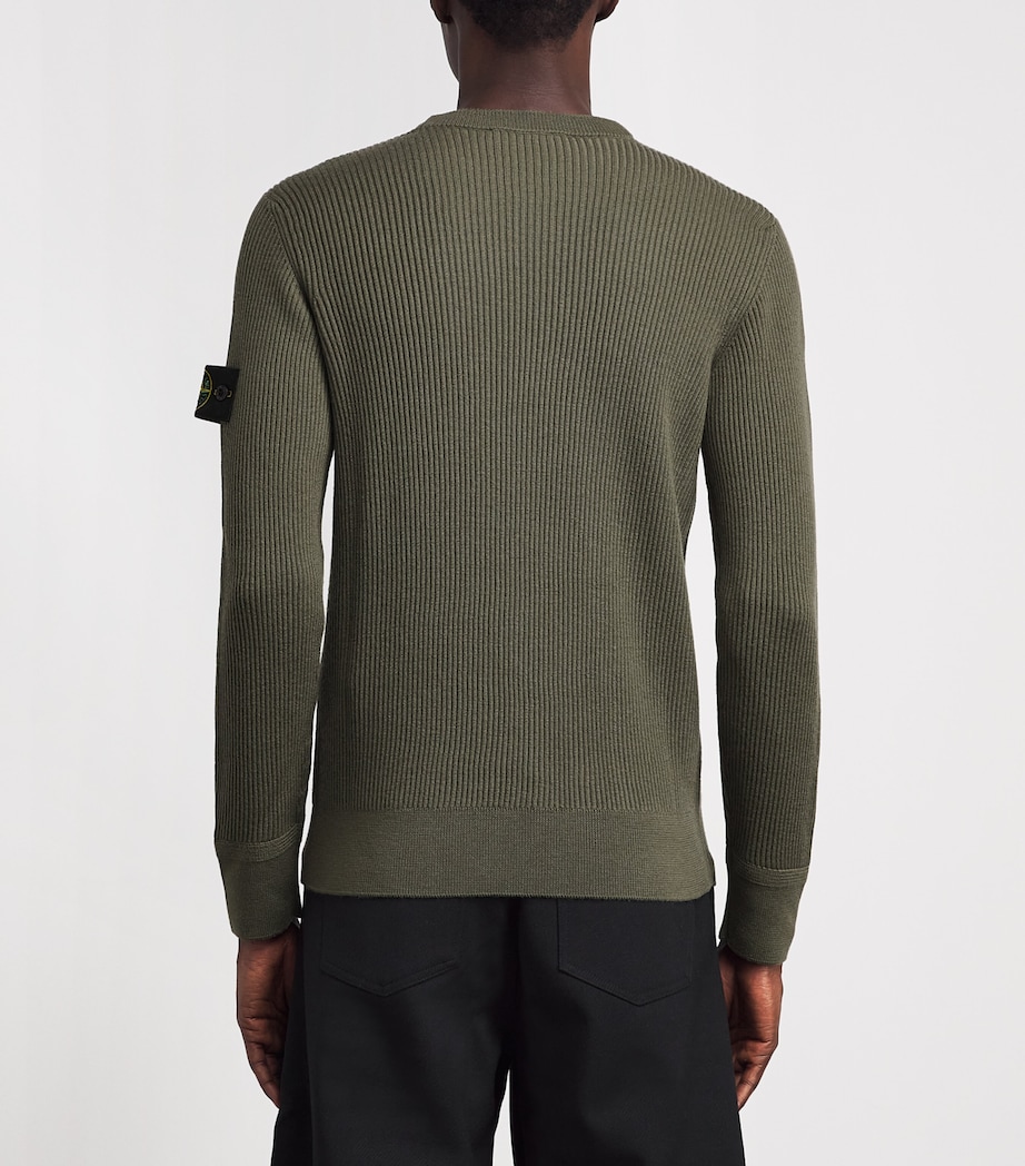 Stone Island Mens Virgin Wool Compass Sweater Image 5