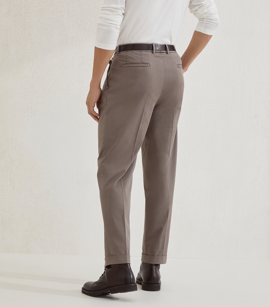 Pima Cotton Straight Tailored Trousers C6025 Image 3