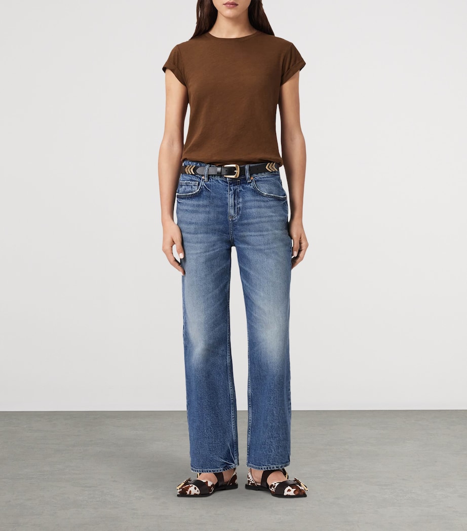 Cotton Slim Anna T-Shirt COGNAC BROWN Image 2