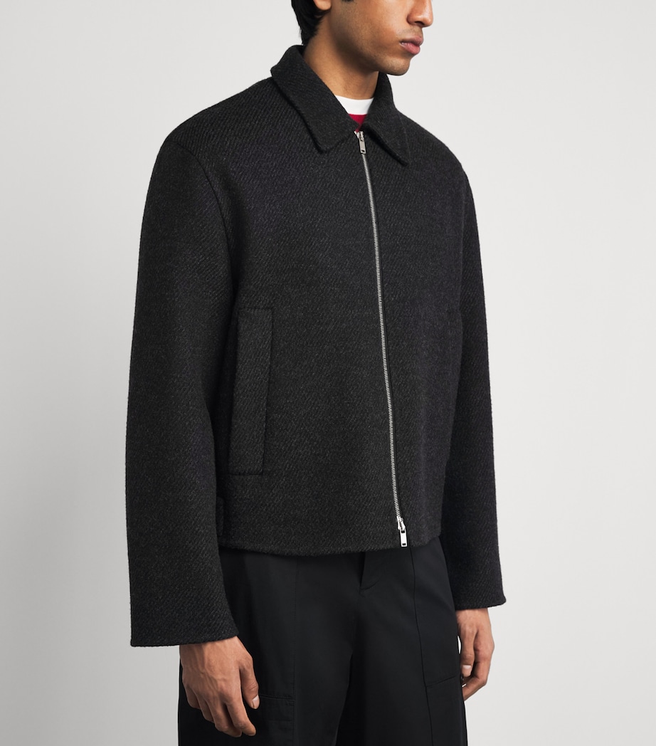 Virgin Wool Bomber Jacket 012 CHARCOAL Image 4