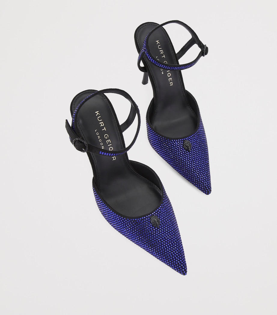 Embellished Ankle Strap Heels 105 BLUE/DARK Image 4