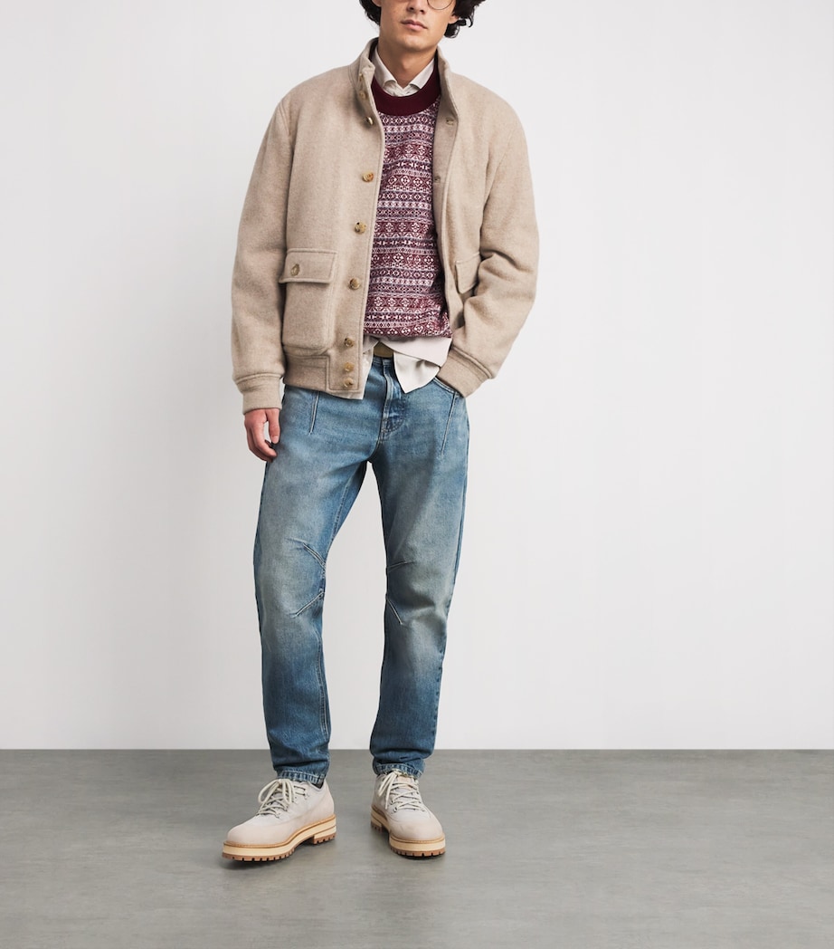 Wool Fair Isle Sweater BIANCO, SABBIA E GRI Image 2