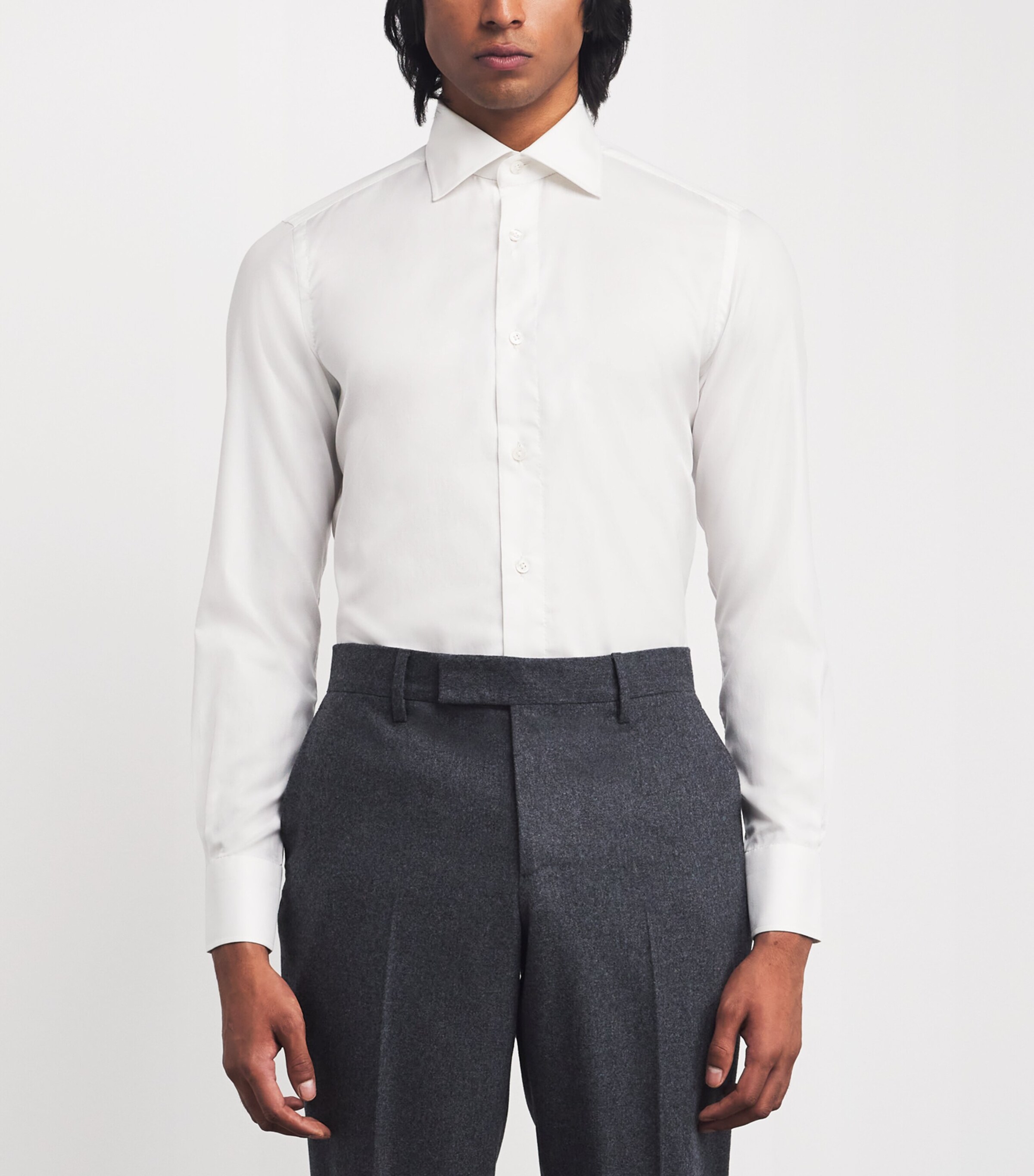 Cotton Fine Twill Shirt WHITE Image 3
