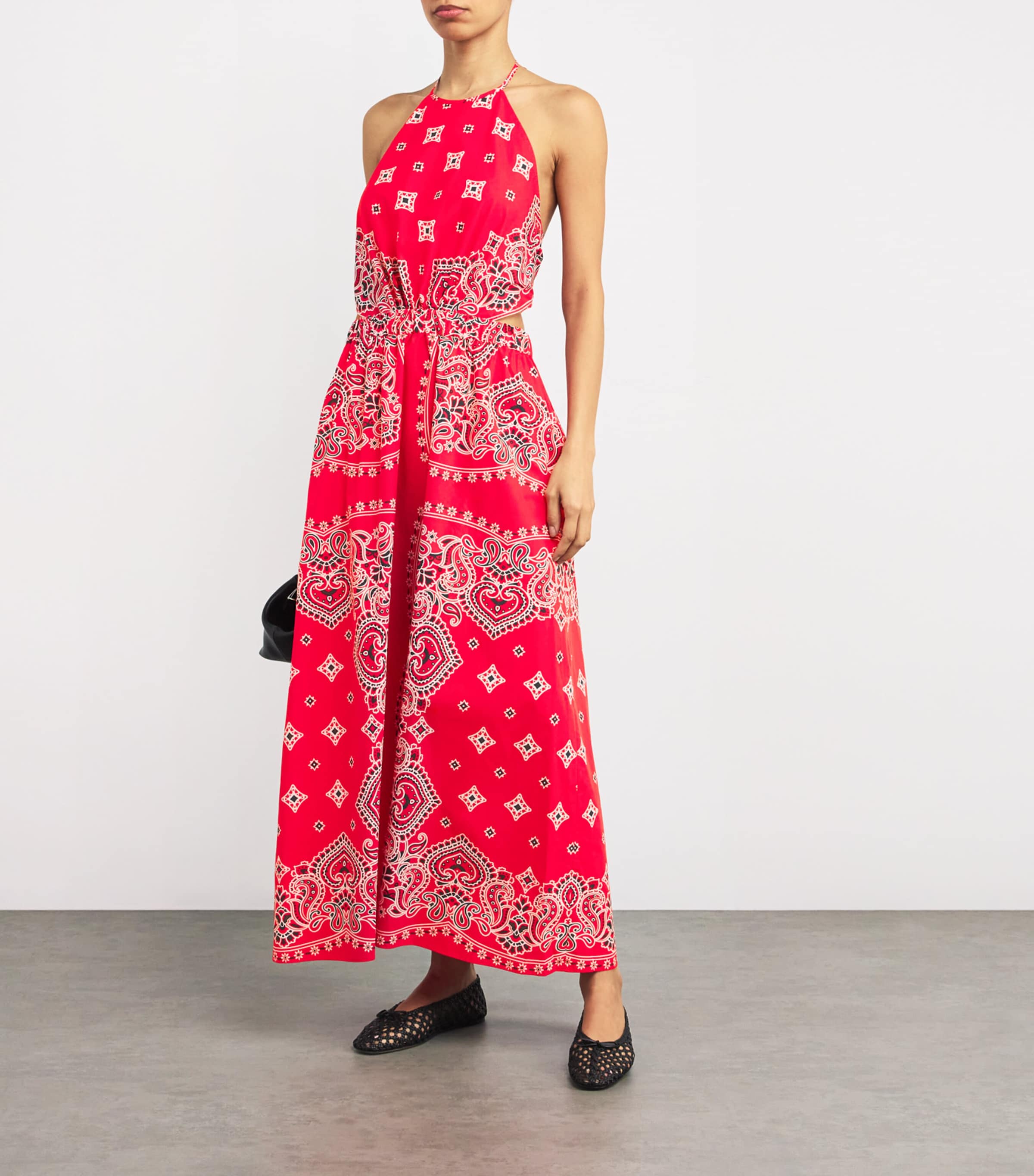Bandana Maxi Dress Sandro Women's Blue Bandana Maxi Dress