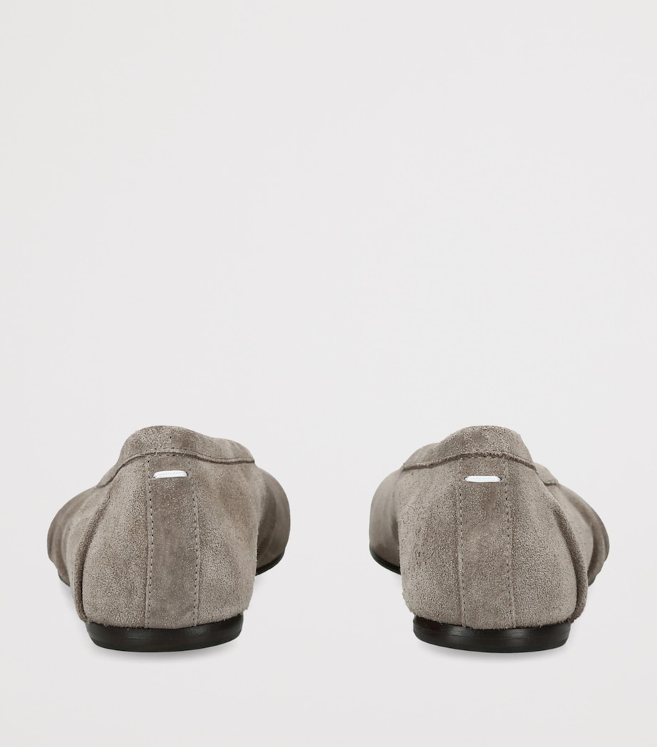 Maison Margiela Suede Tabi Ballet Flats Taupe Image 4