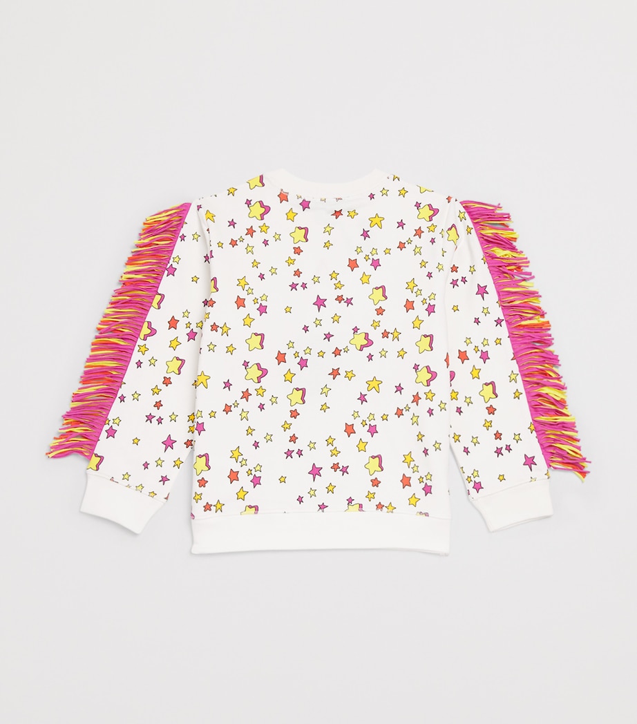 Star Print Fringe-Detail Sweatshirt (3-14 Years) 103MCAVORIO/MULTI Image 2