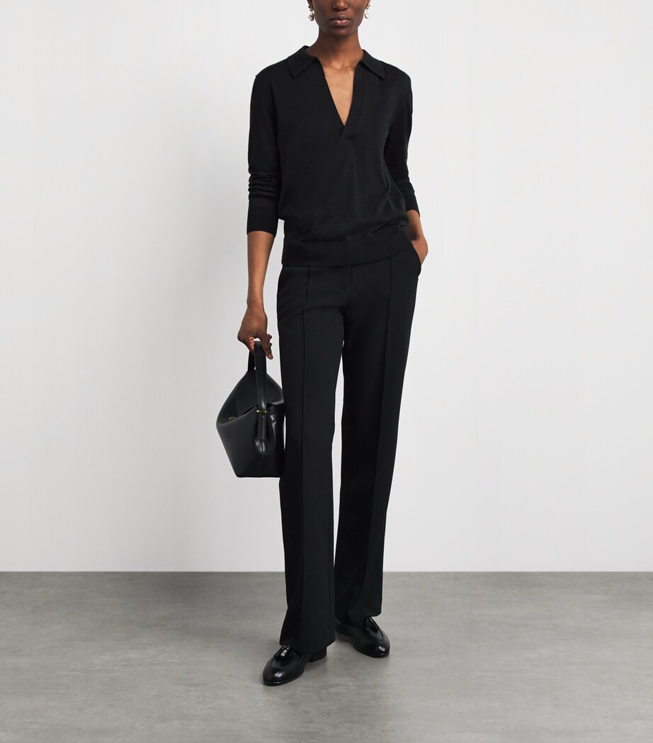 Brioni Womens Cashmere-Silk V-Neck Sweater Image 2