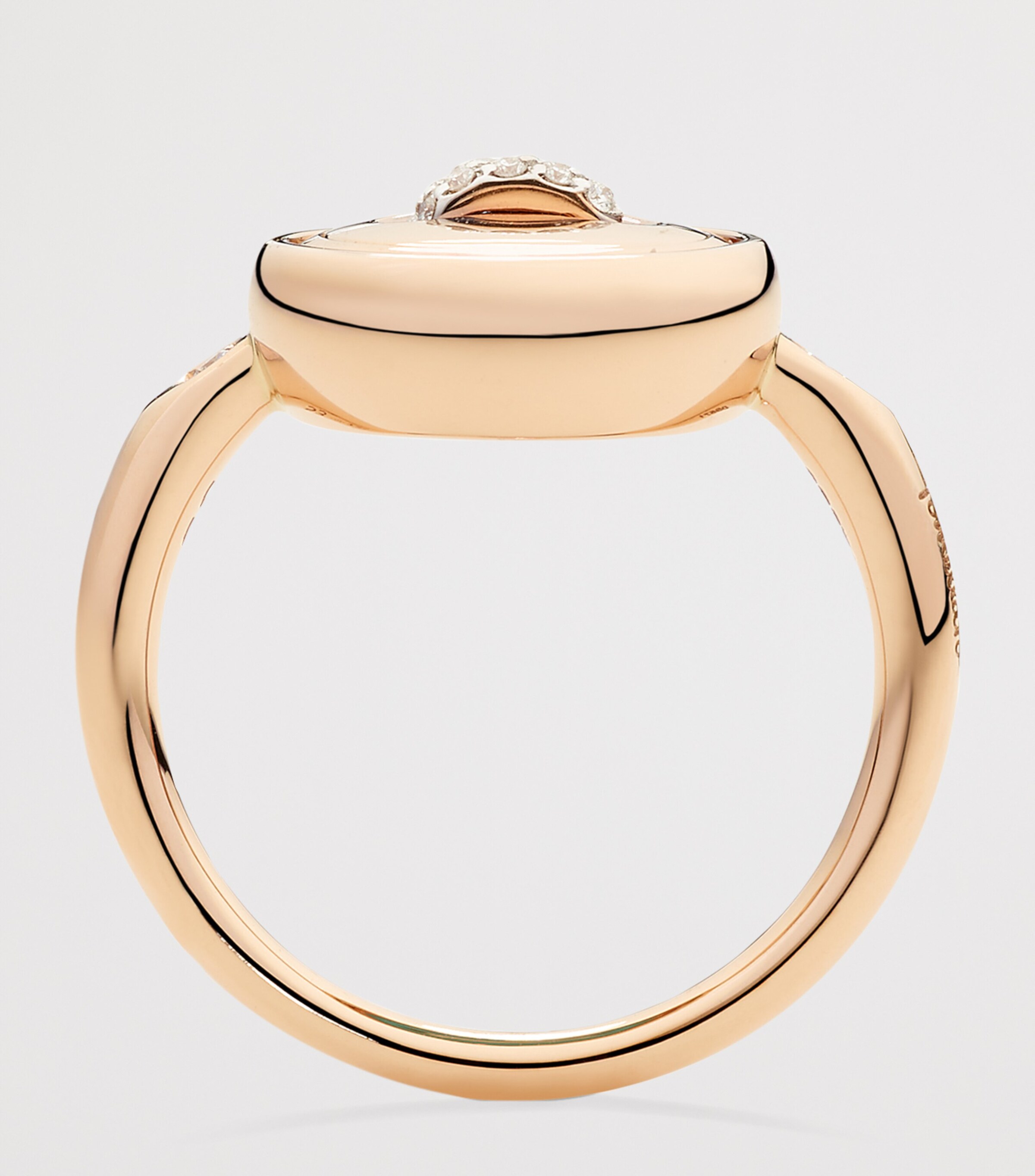 Rose Gold, Diamond and Turquoise Pom Pom Dot Ring DB0TU Image 5