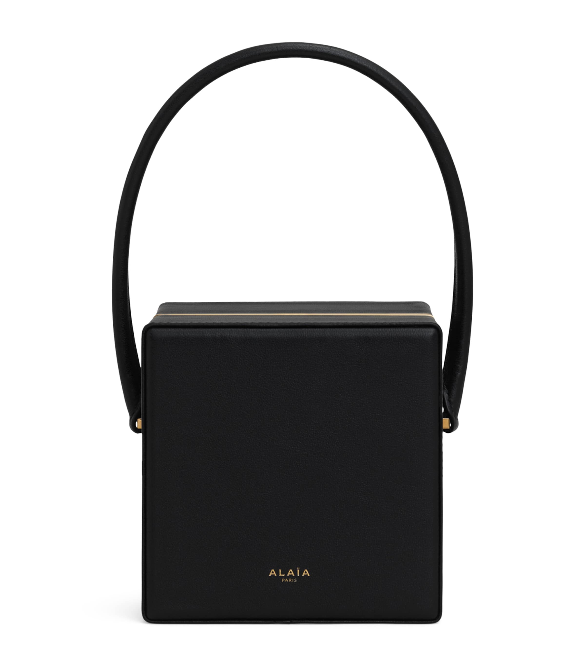 ALAÏA LEATHER CUBE TOP-HANDLE BAG 