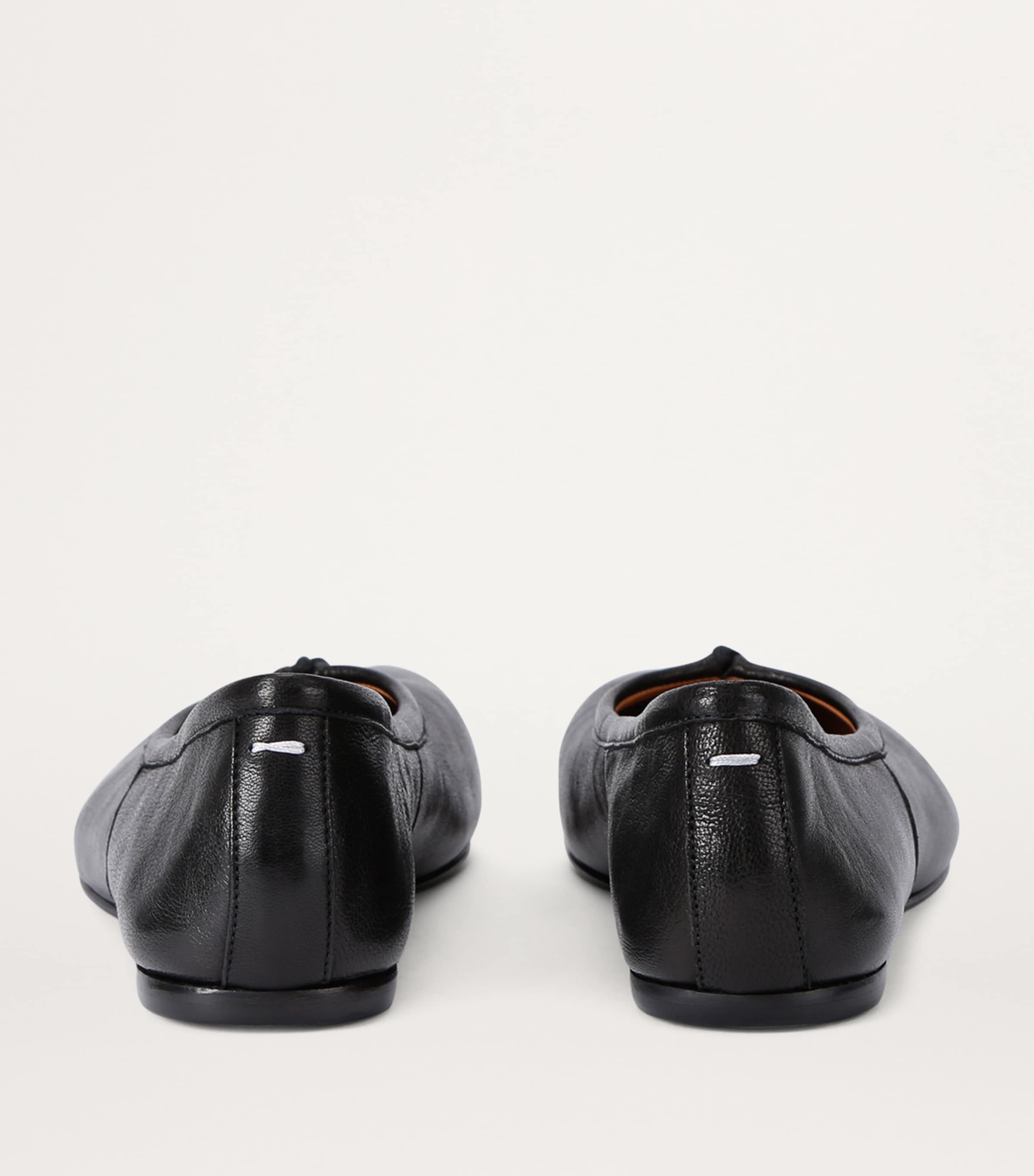 Maison Margiela Leather Tabi Ballerina Flats Black Image 3