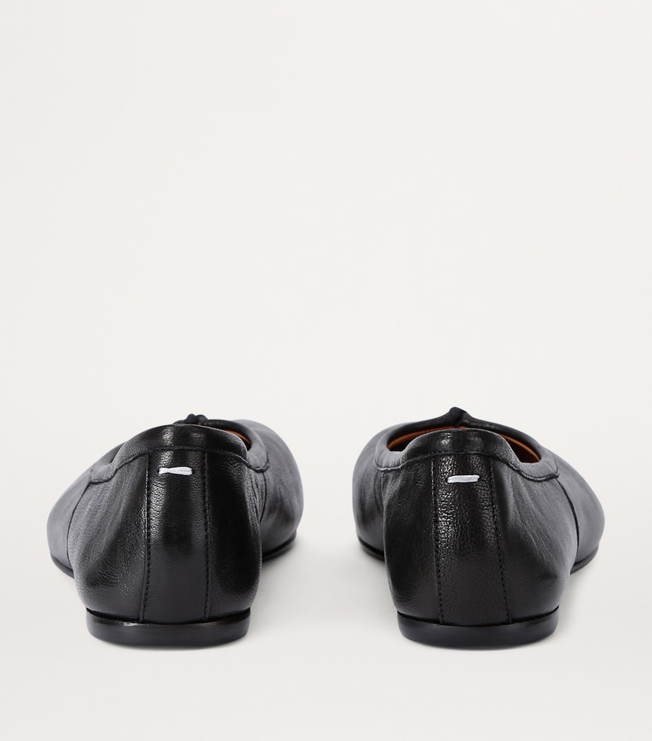 Maison Margiela Leather Tabi Ballerina Flats Black Image 3