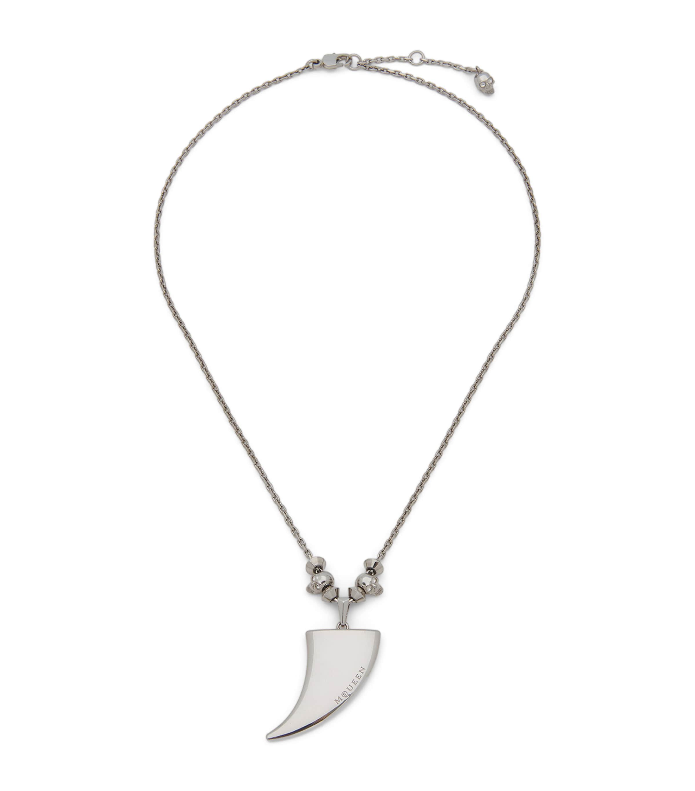 McQueen Palladium-Plated Tiger Claw Pendant Necklace | Fashion Jewellery | Necklaces | Men Accessories | Jewellery | Designers | McQueen