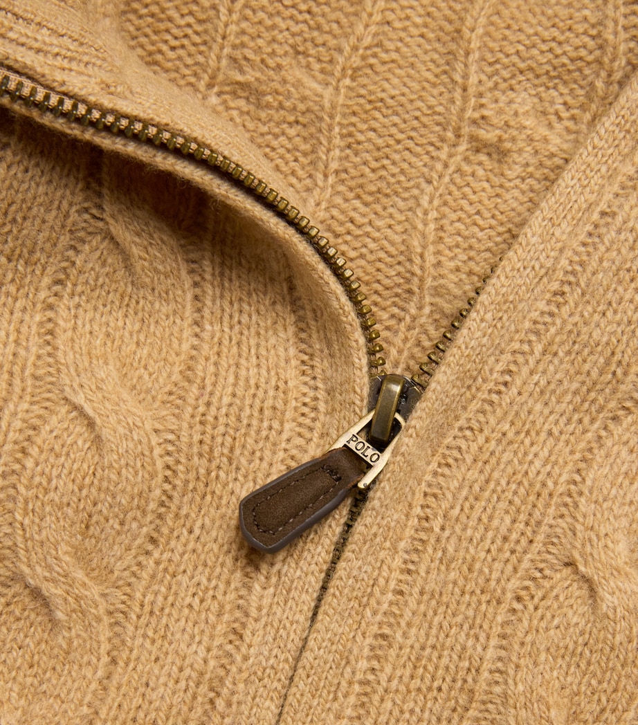 Wool-Cashmere Quarter-Zip Sweater BROWN Image 5