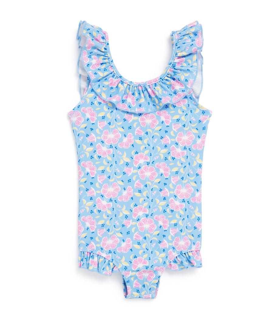 Floral Ruffle-Trim Andrea Swimsuit (3-10 Years) BLUE HIBISCUS BAY Image 1