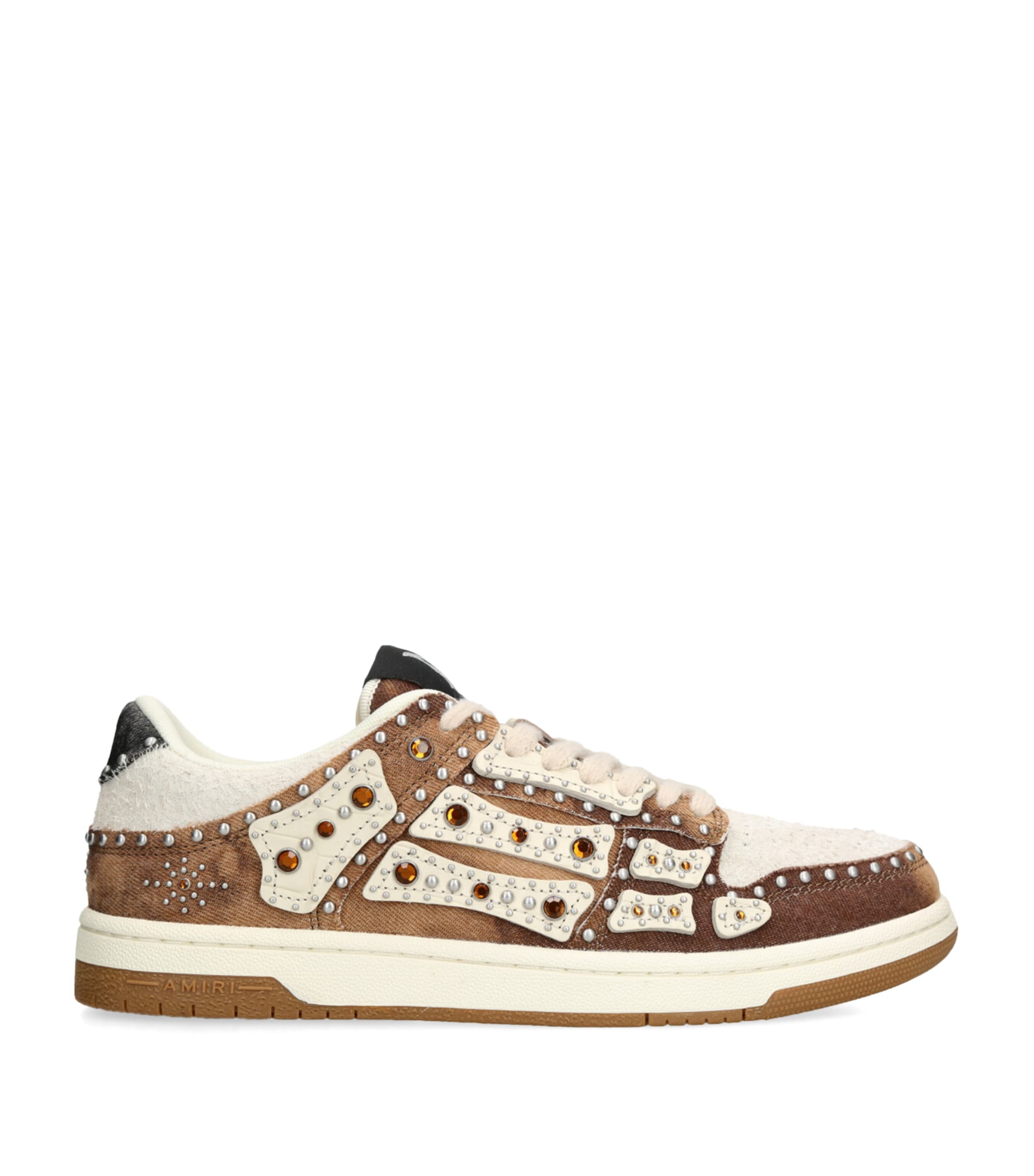 Embellished Skel Top Low Sneakers TAN COMB Image 1