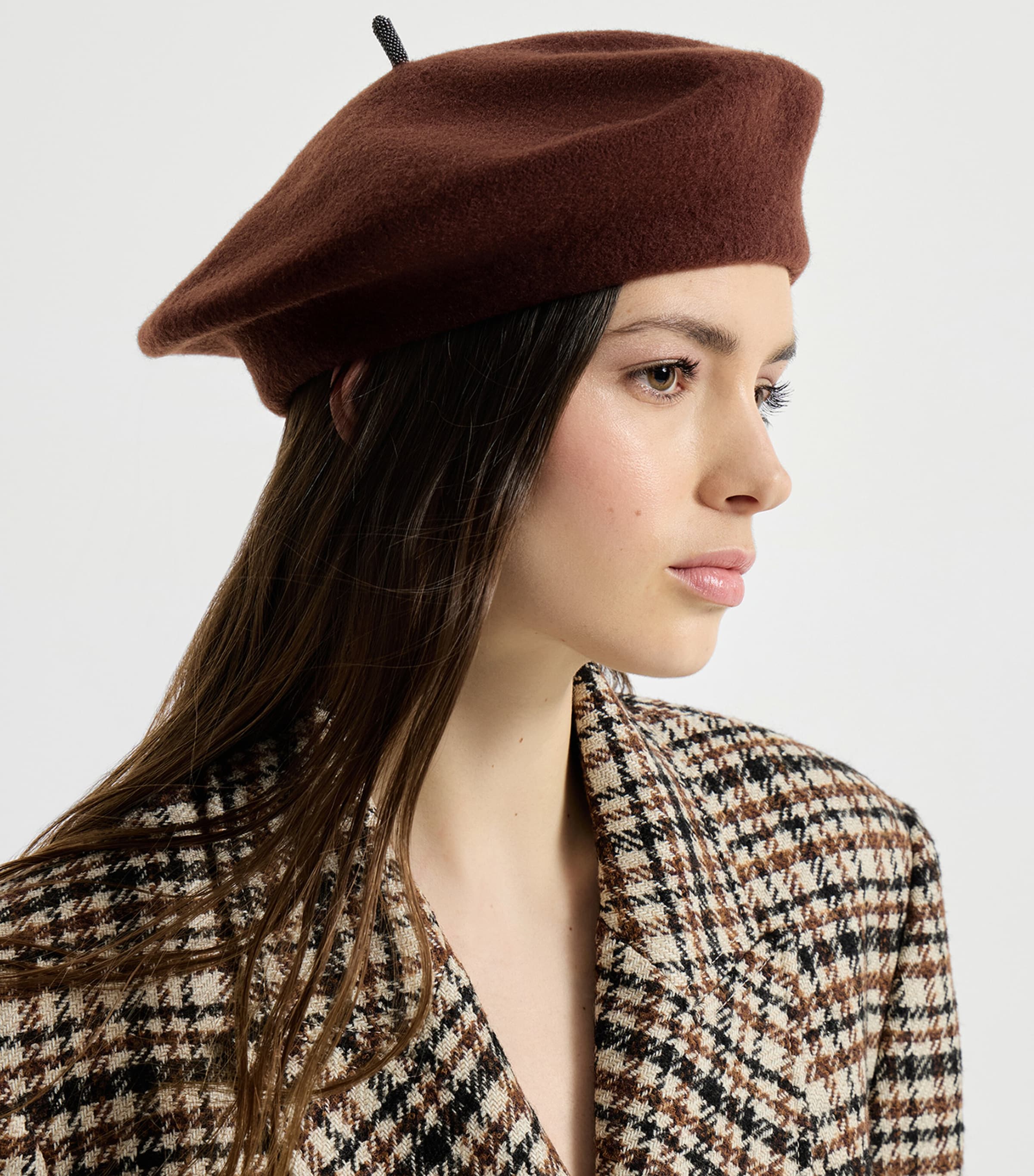 Brunello Cucinelli Wool Beret Red Image 2