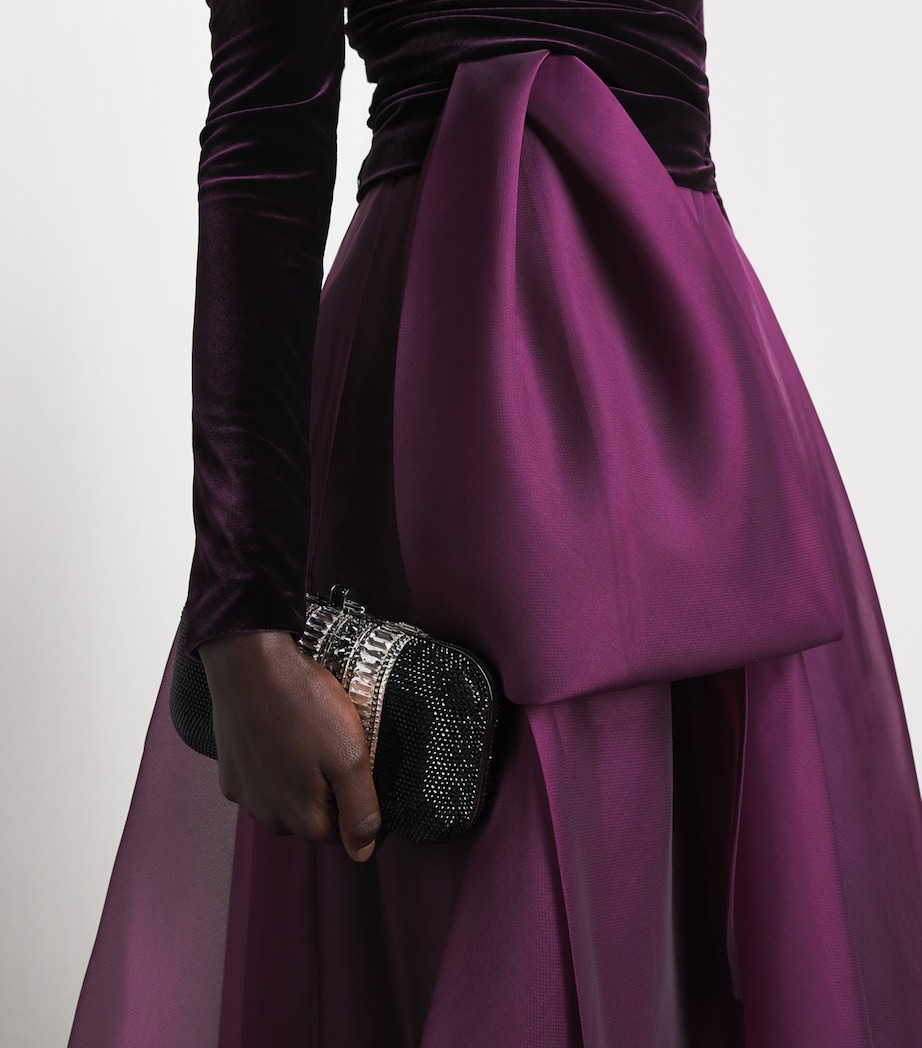 Talbot Runhof Purple Stretch Velvet-Organza Gown | Harrods CA