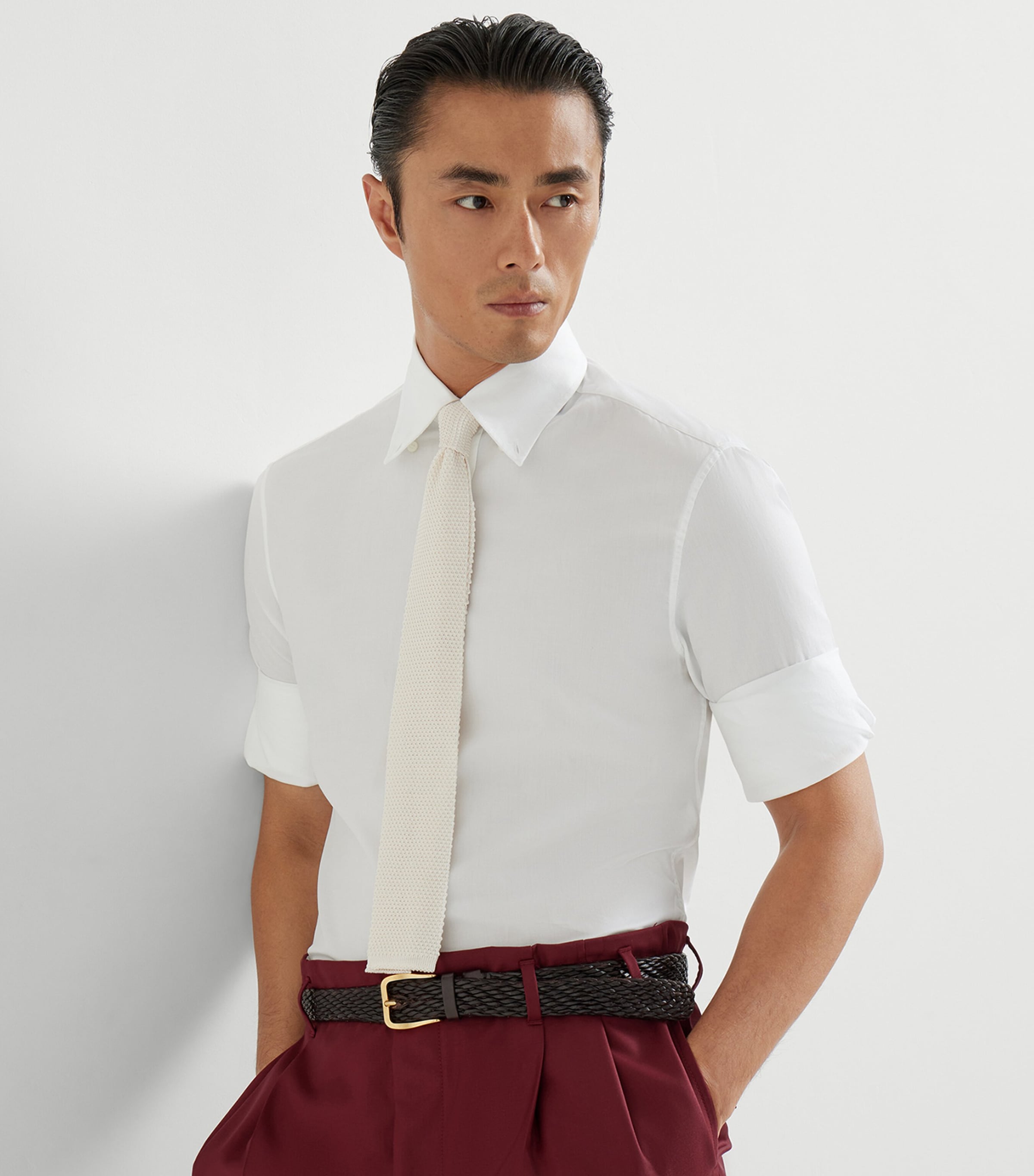 Brunello Cucinelli White Cotton Slim Shirt | Harrods US
