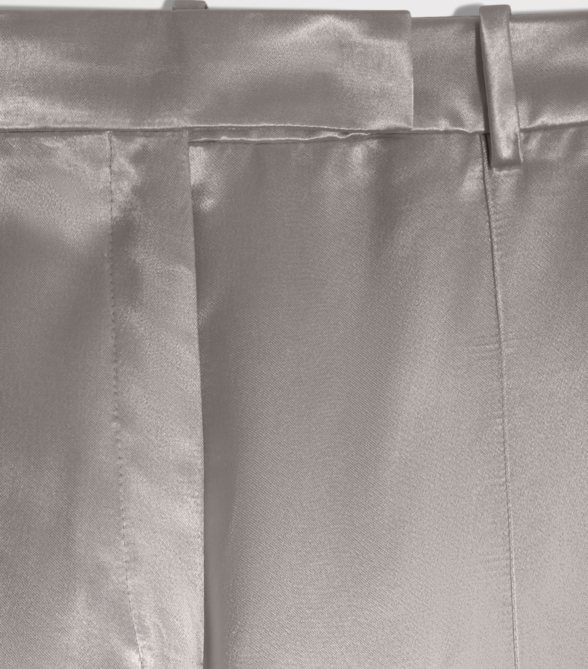 Schiaparelli Womens Satin Bias-Cut Trousers Silver Image 6