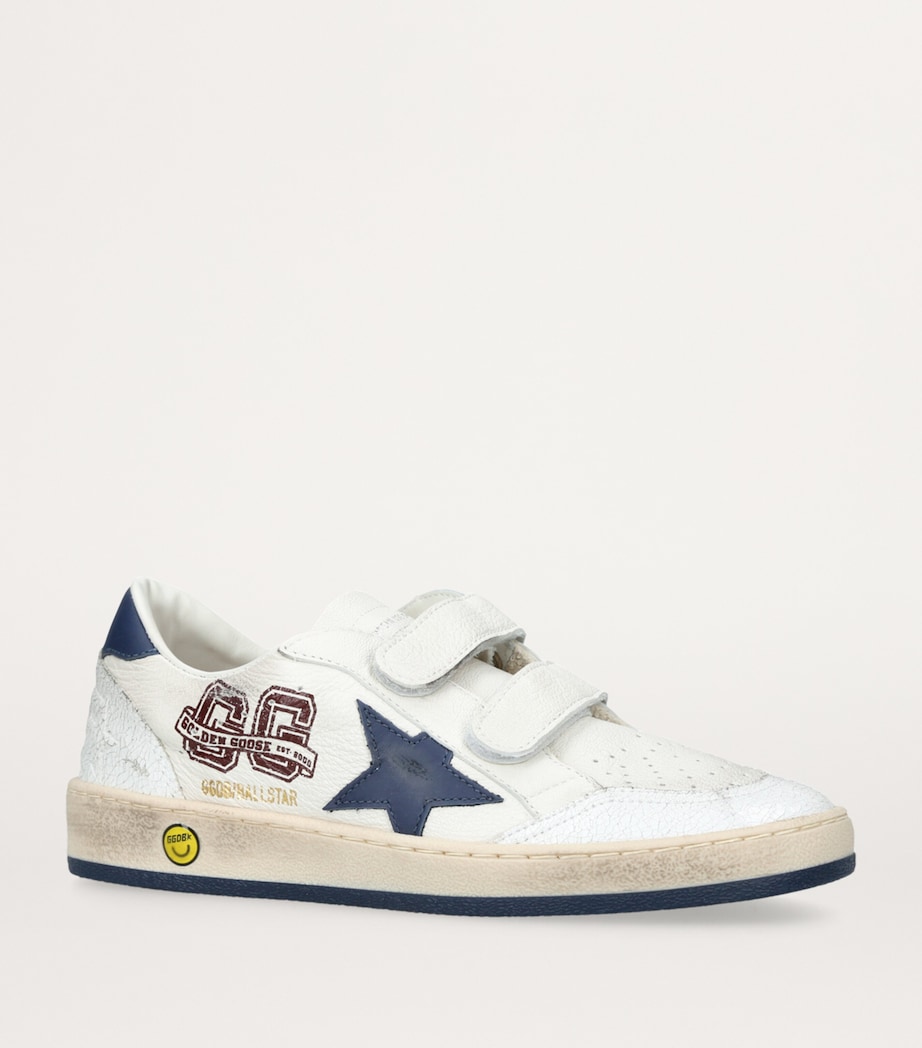 Leather Ball Star Sneakers WHITE/NAVY Image 3