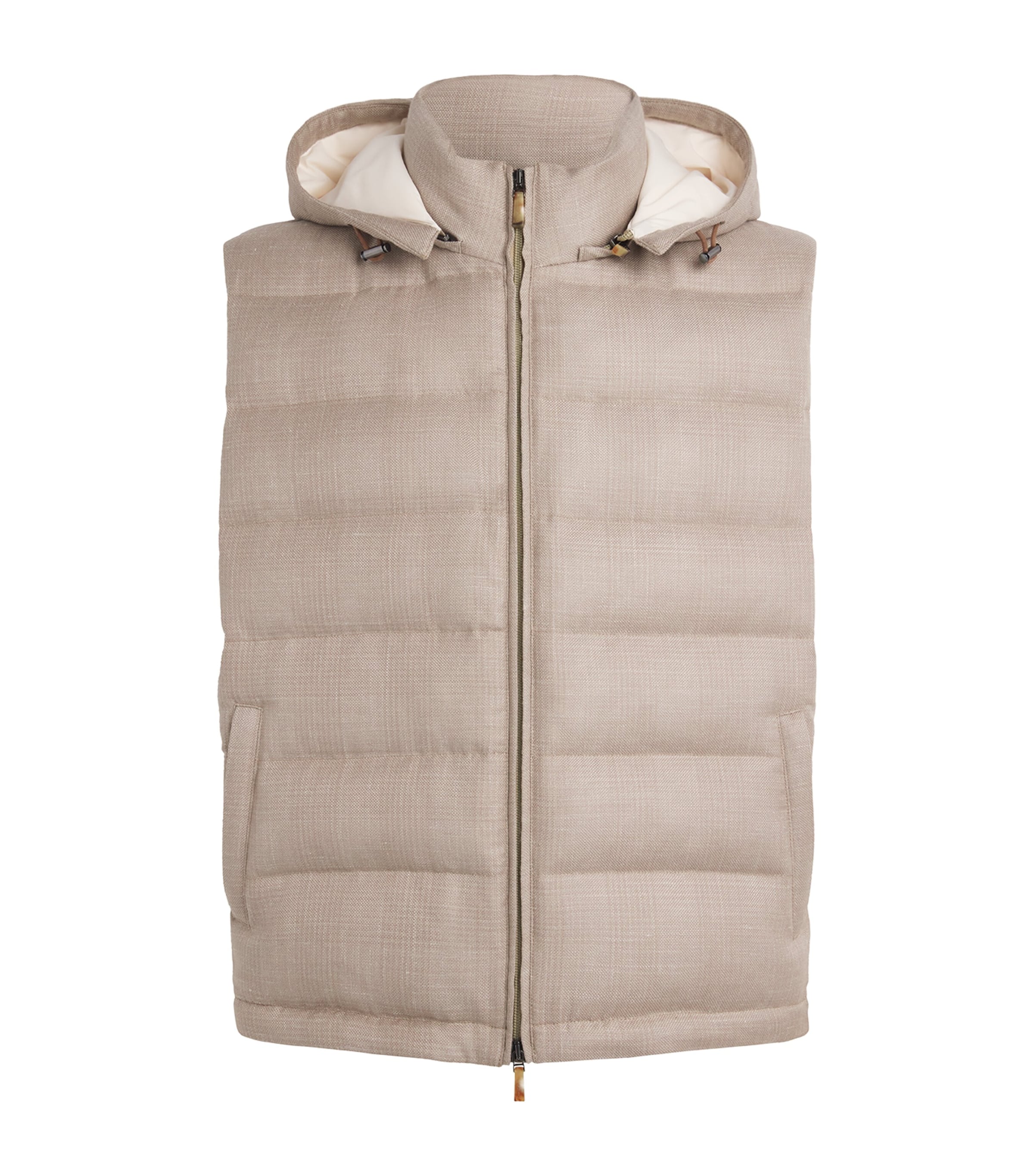 Colombo Mens Down Cashmere-Blend Gilet Rope Image 1