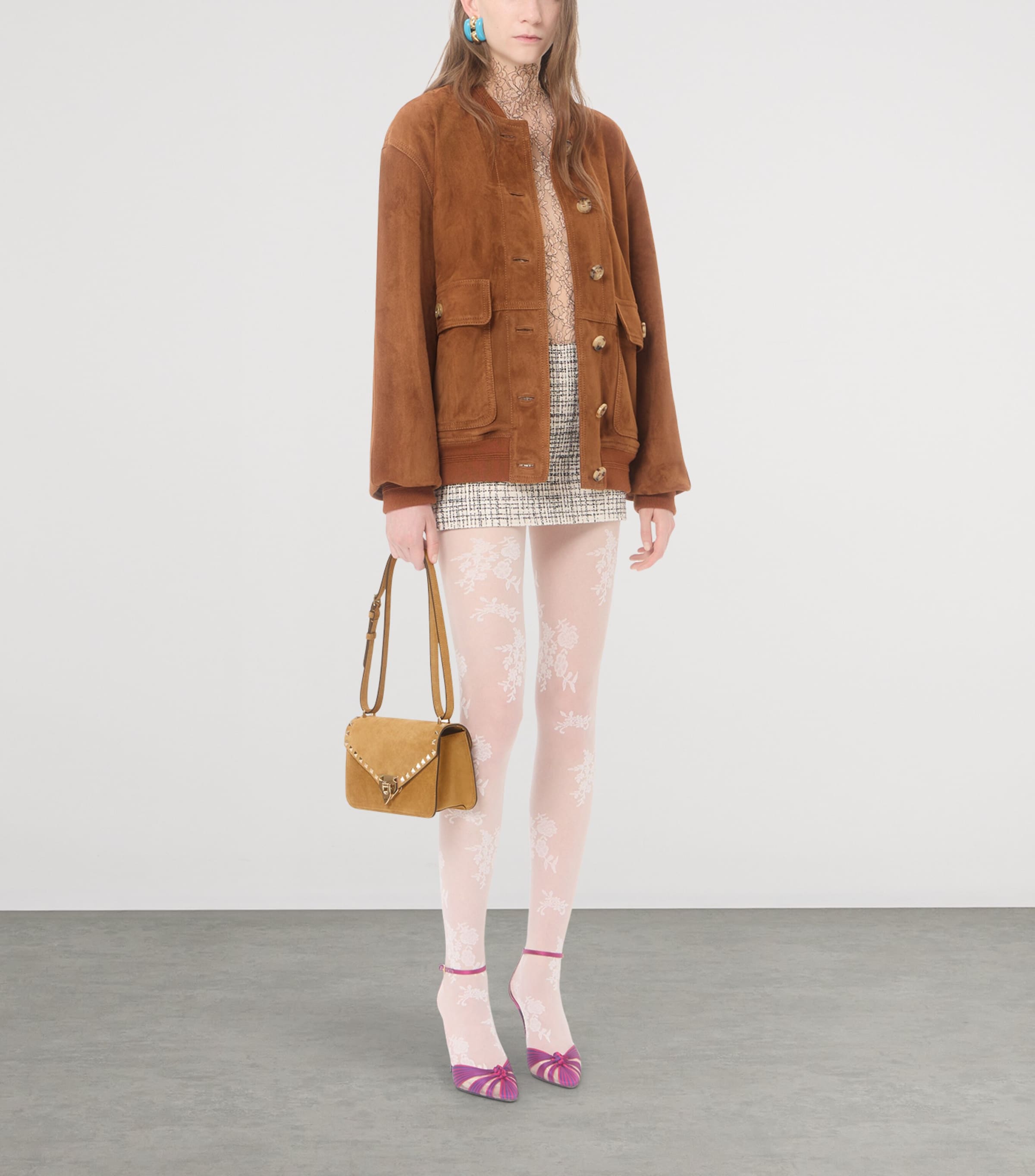 Valentino Garavani Small Split Leather Rockstud Shoulder Bag Rdx Image 2