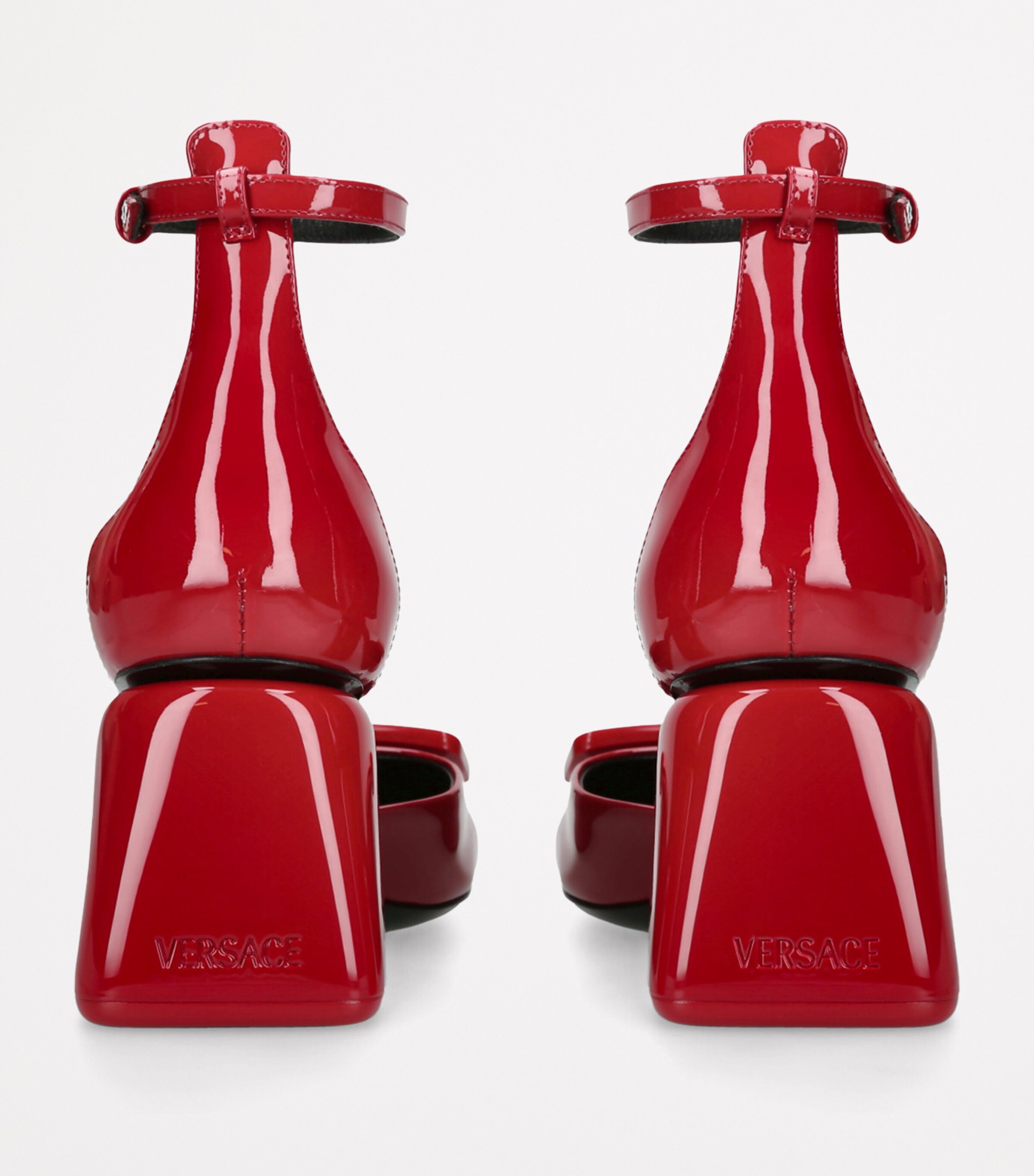 Versace Patent Leather D’Orsay Pumps 70 Red Image 2