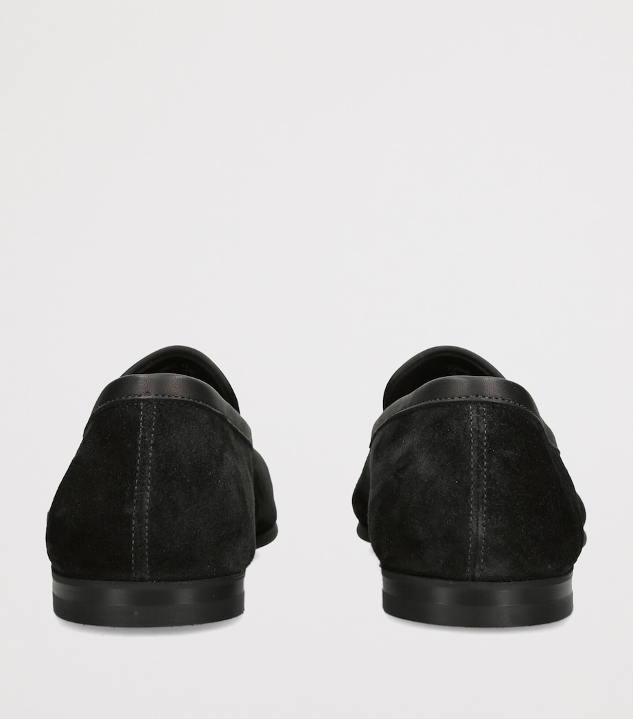 John Lobb Suede Tyne II Loafers Black Image 4