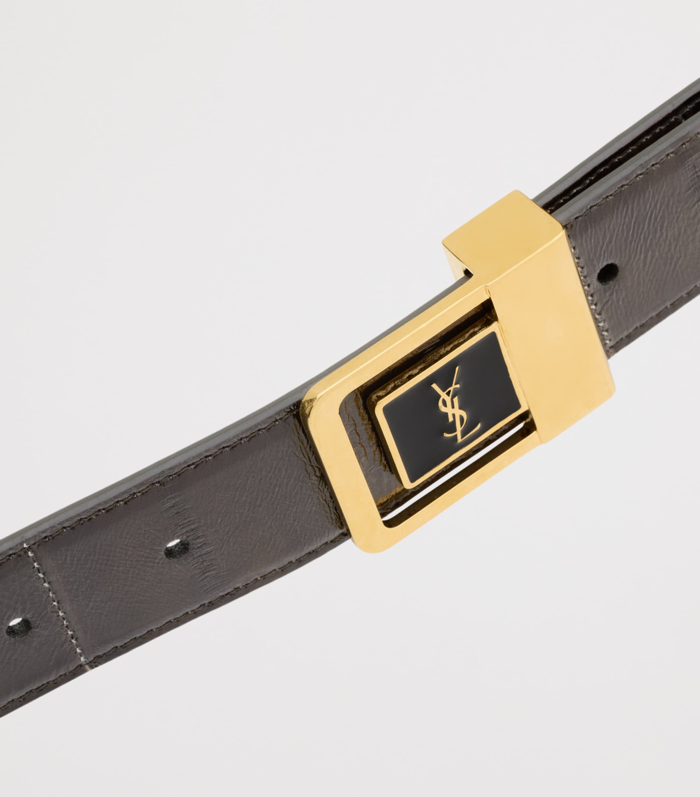 Saint Laurent Leather Logo Belt Image 3