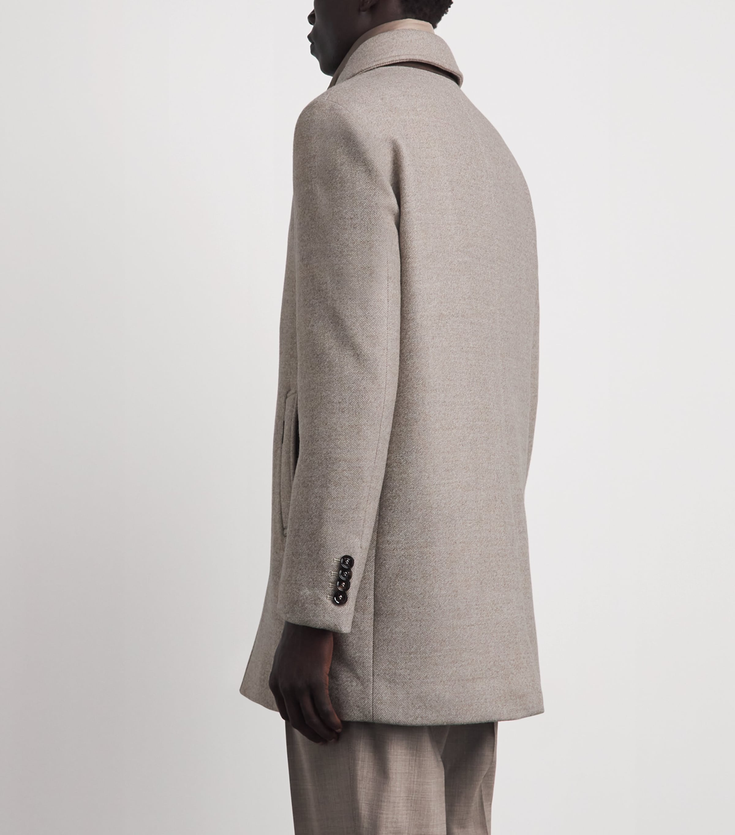 Moorer Mens Virgin Wool Monferrato-LP Coat Avana Image 5